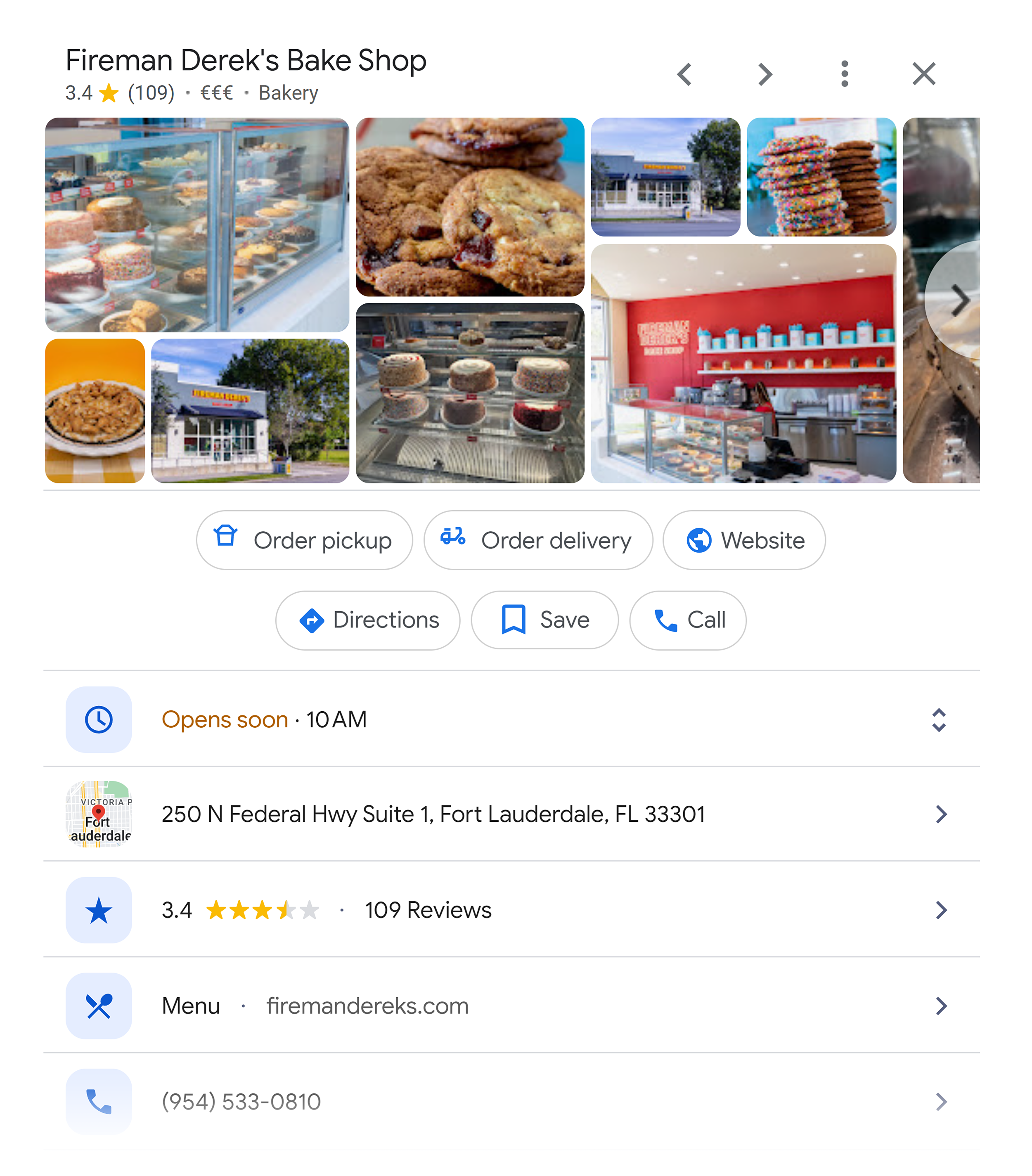 Fireman Derek's Bakery – Details