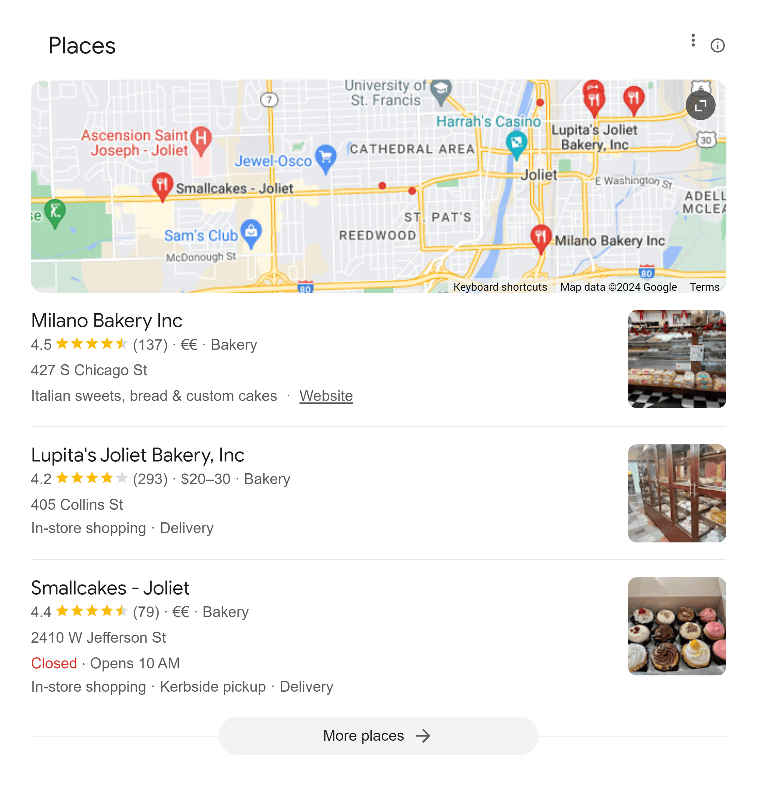 Google SERP – Places Google SERP – Places