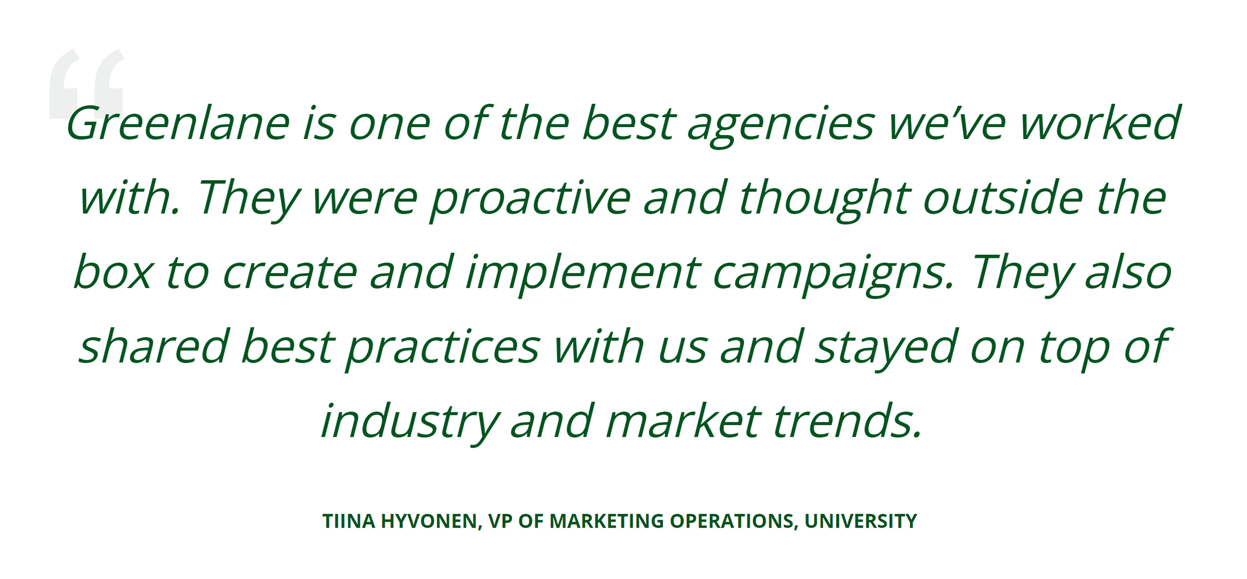 Greenlane Marketing – Testimonial