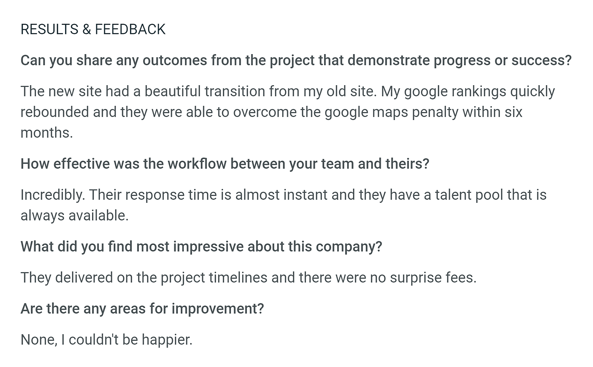 On The Map – Testimonial