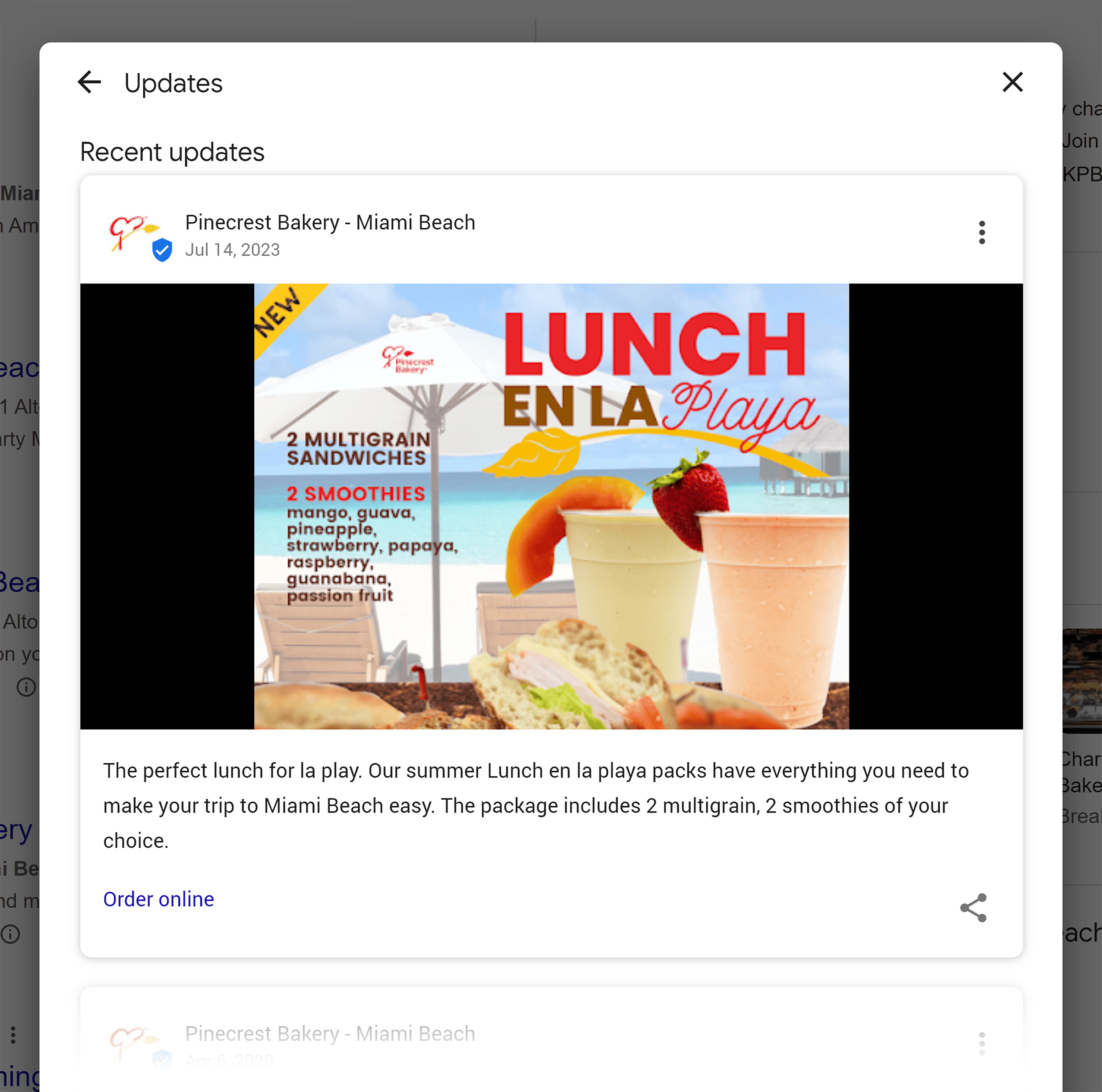 Pinecrest Bakery – Updates Pinecrest Bakery – Updates