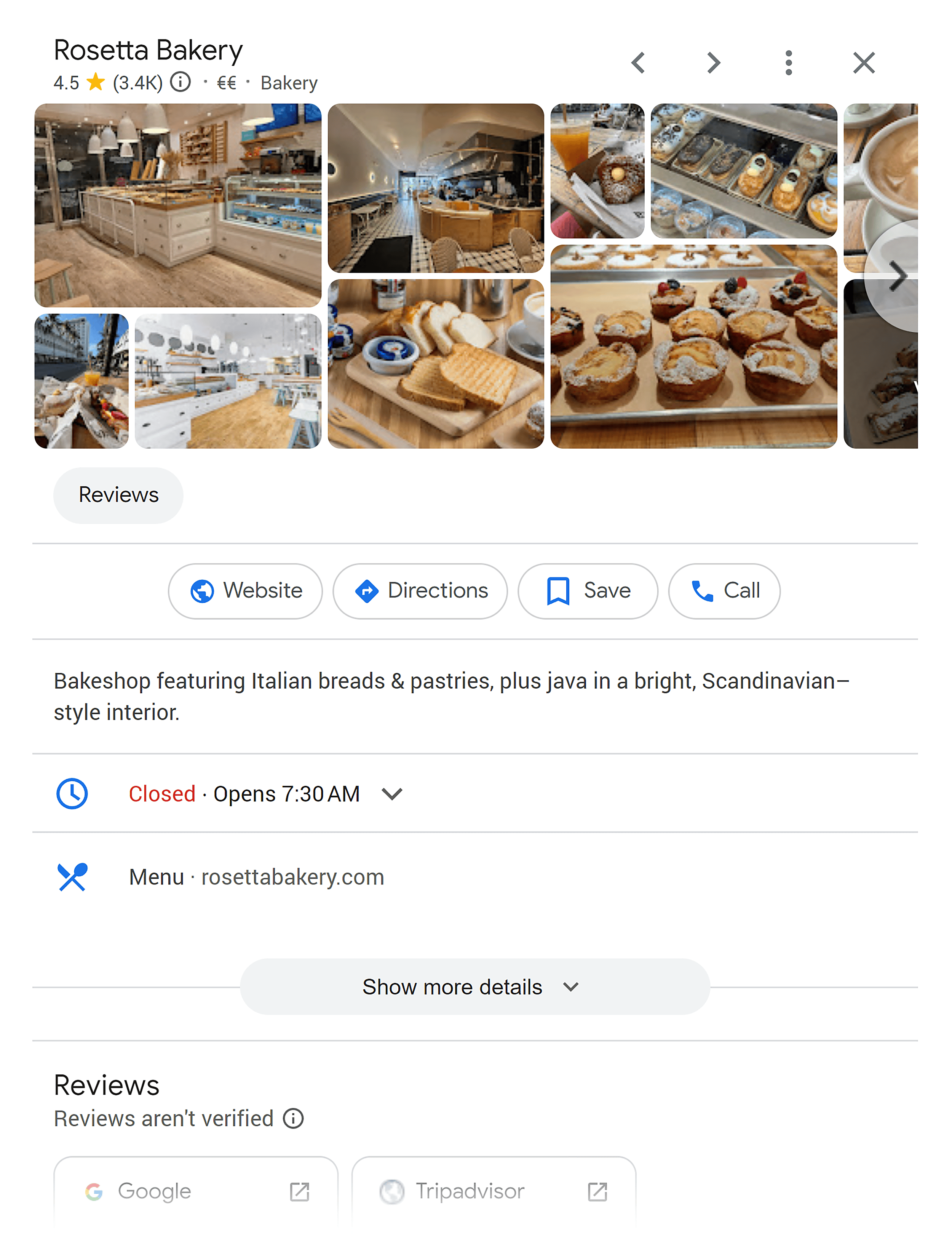 Rosetta Bakery – GMB profile Rosetta Bakery – GMB profile