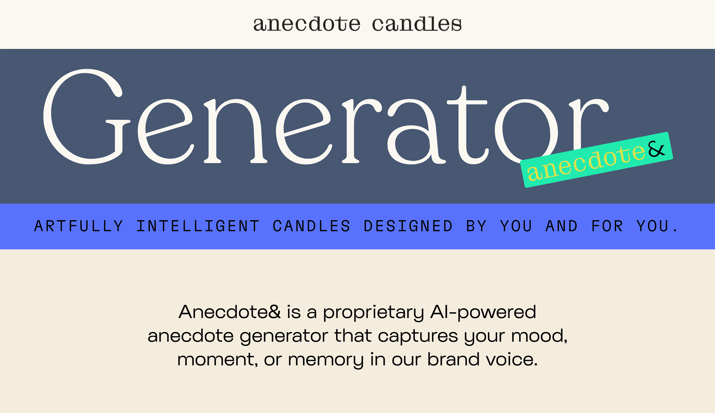 Anecdote Candles – AI Generator Anecdote Candles – AI Generator