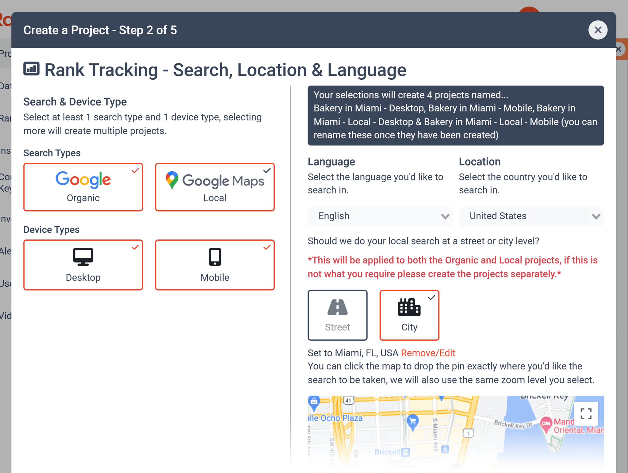 rankcaddy-location-language Top 5 Local Rank Tracker Tools (Tested & Reviewed)