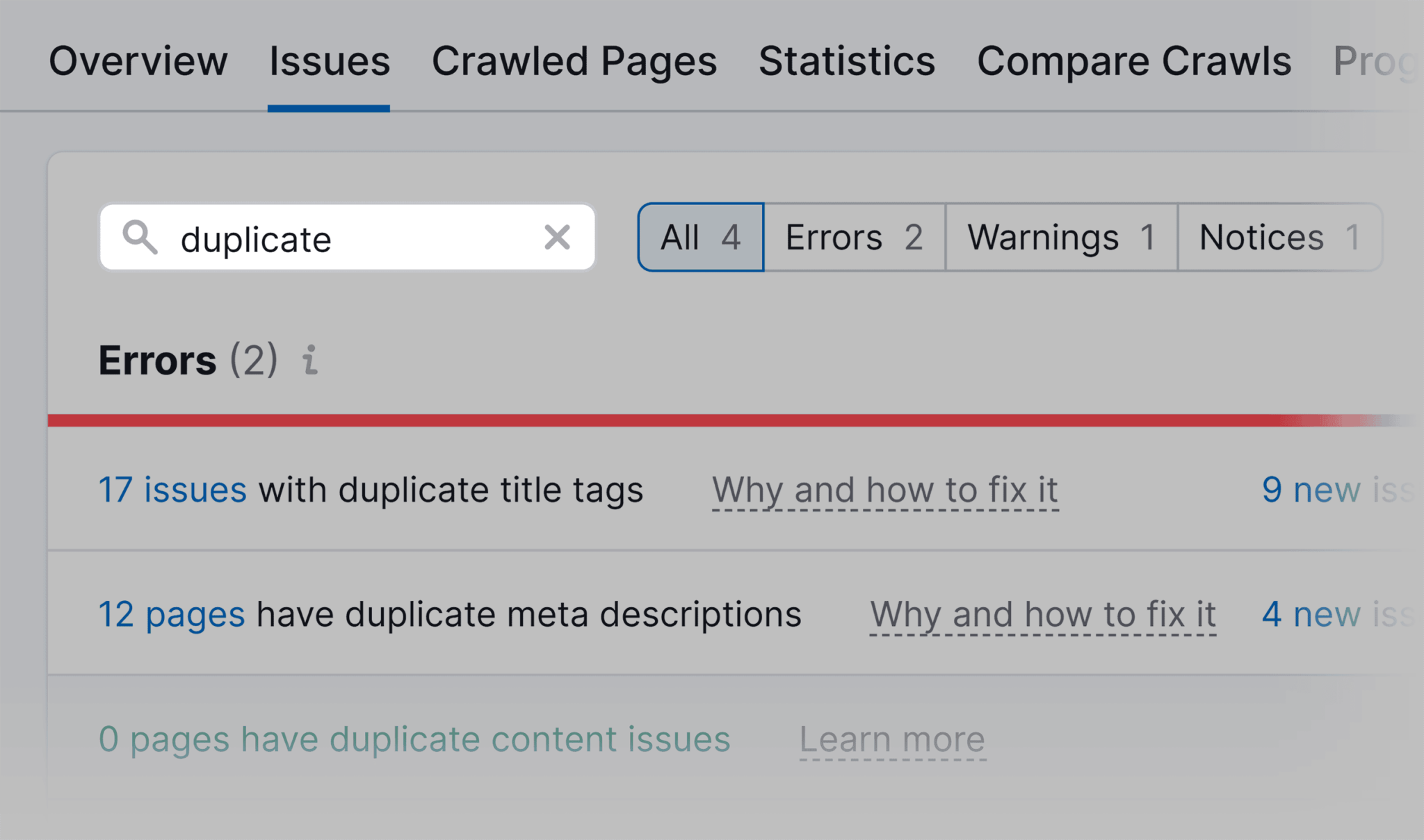 site-audit-duplicate-issues What Are Canonical URLs: An In-Depth Guide for SEOs