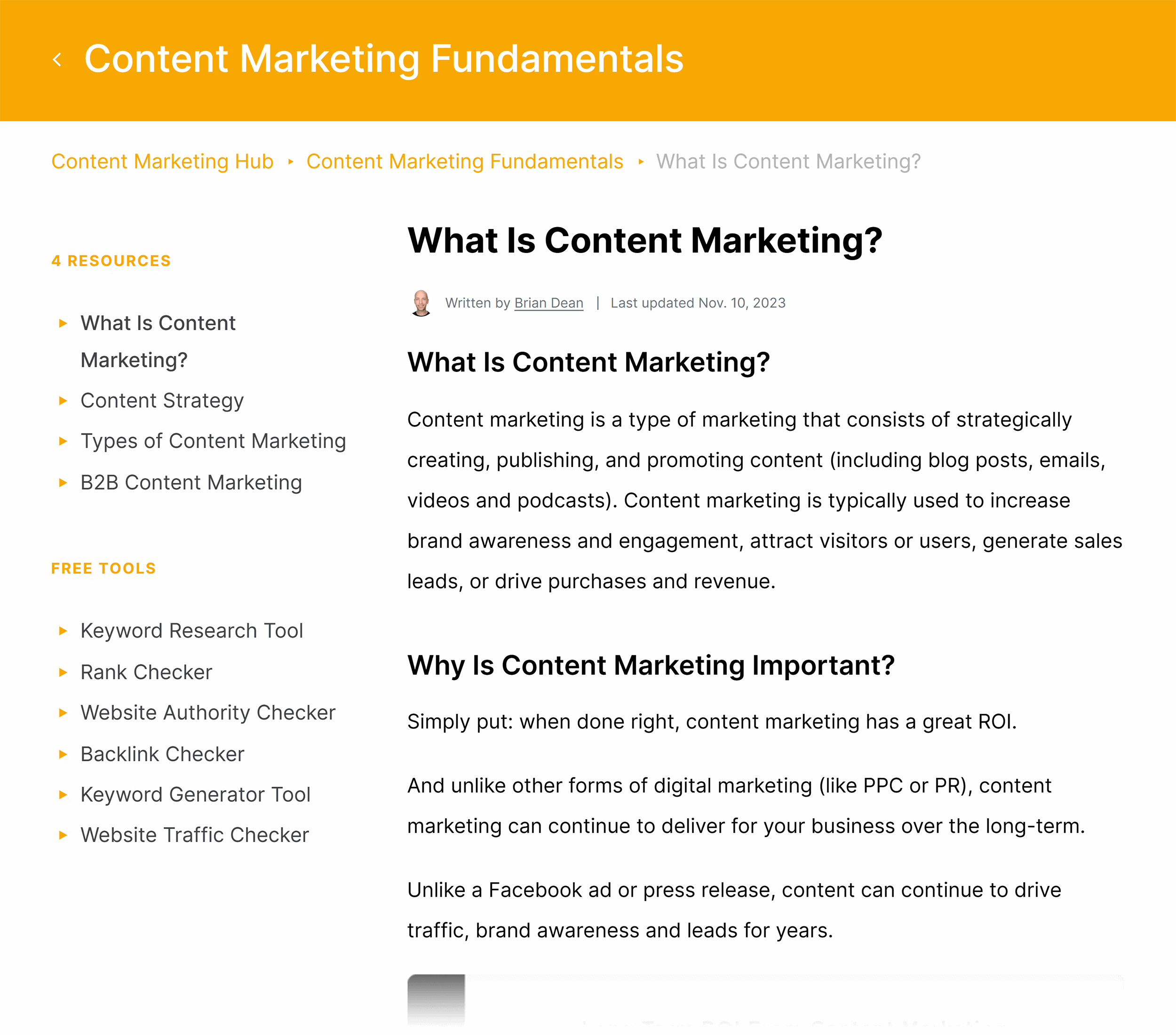 Backlinko – User-friendly layout Backlinko – User-friendly layout