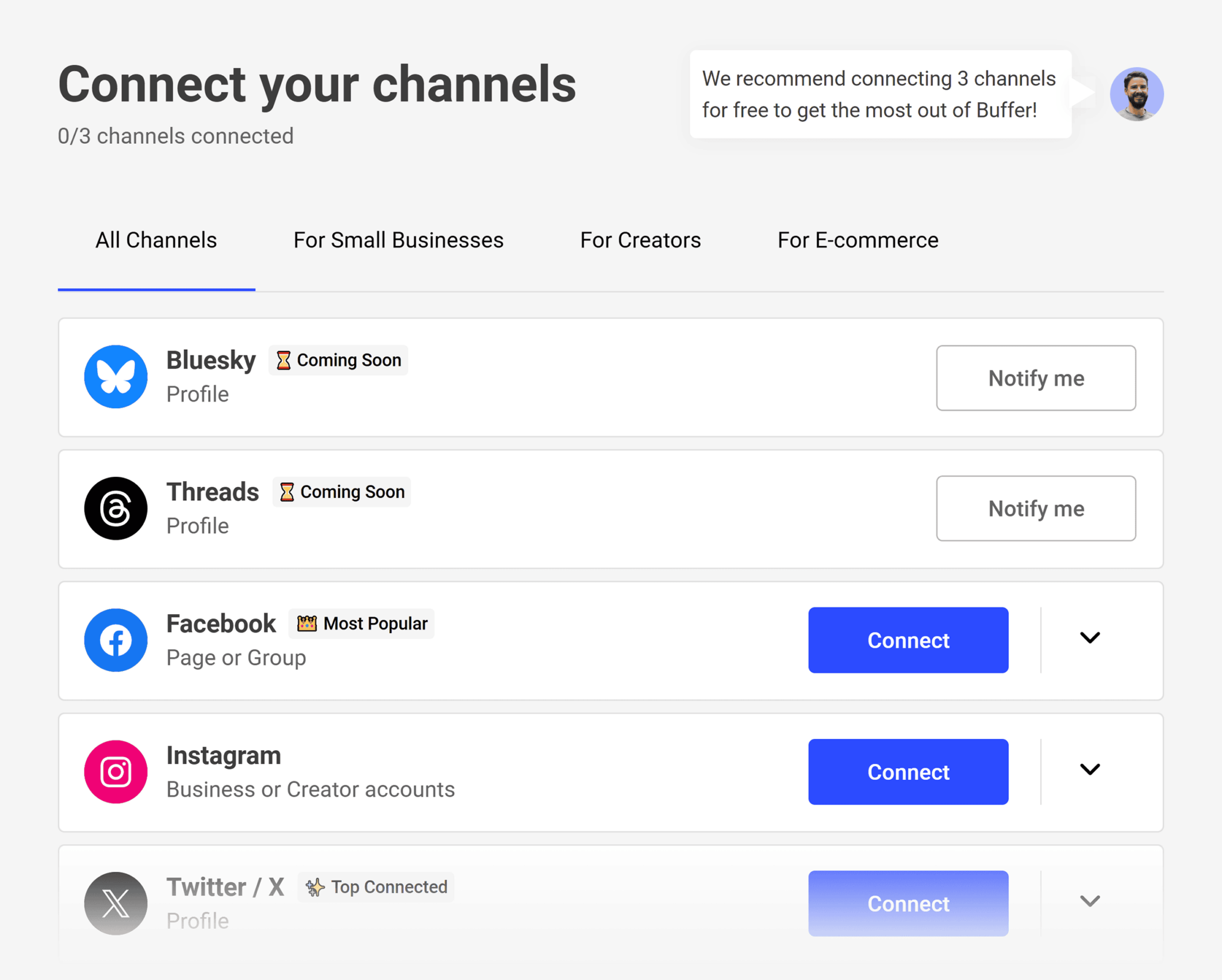 buffer-connect-channels 29 Top Digital Marketing Tools for Every Budget