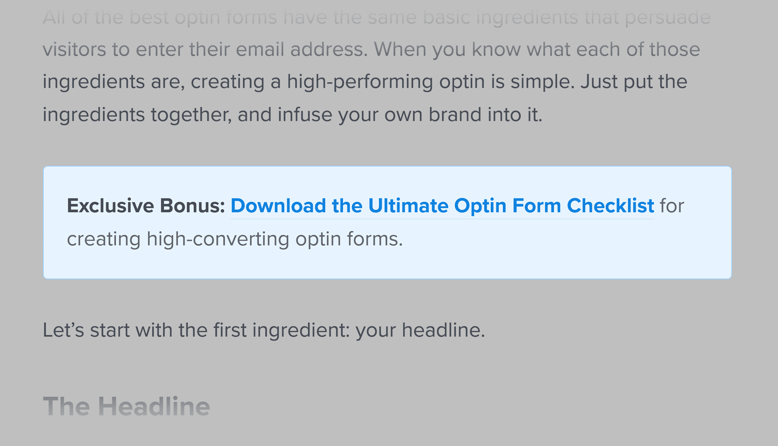 Content upgrade in post Content upgrade in post