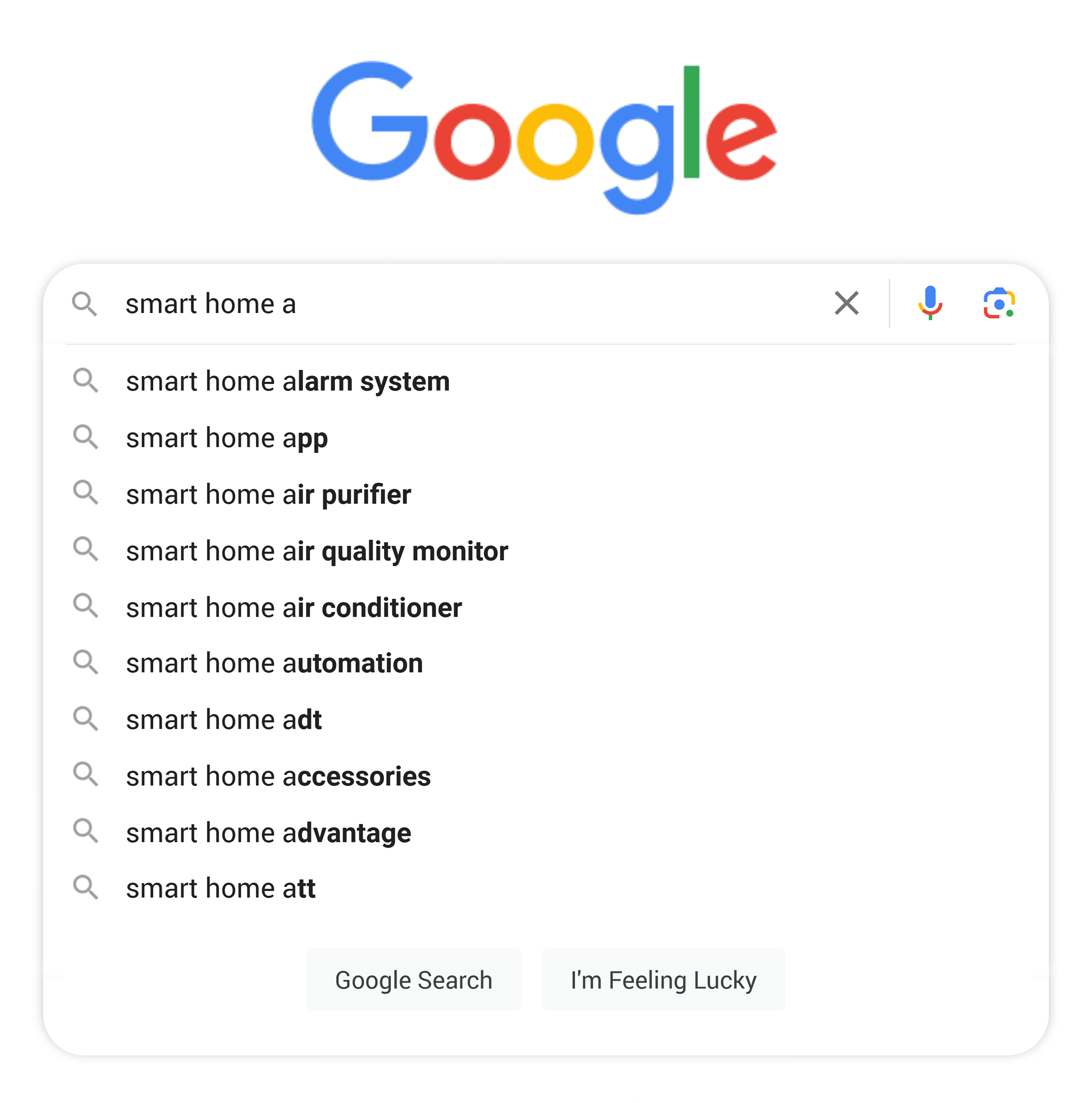 Google Suggest – Smart home a Google Suggest – Smart home a