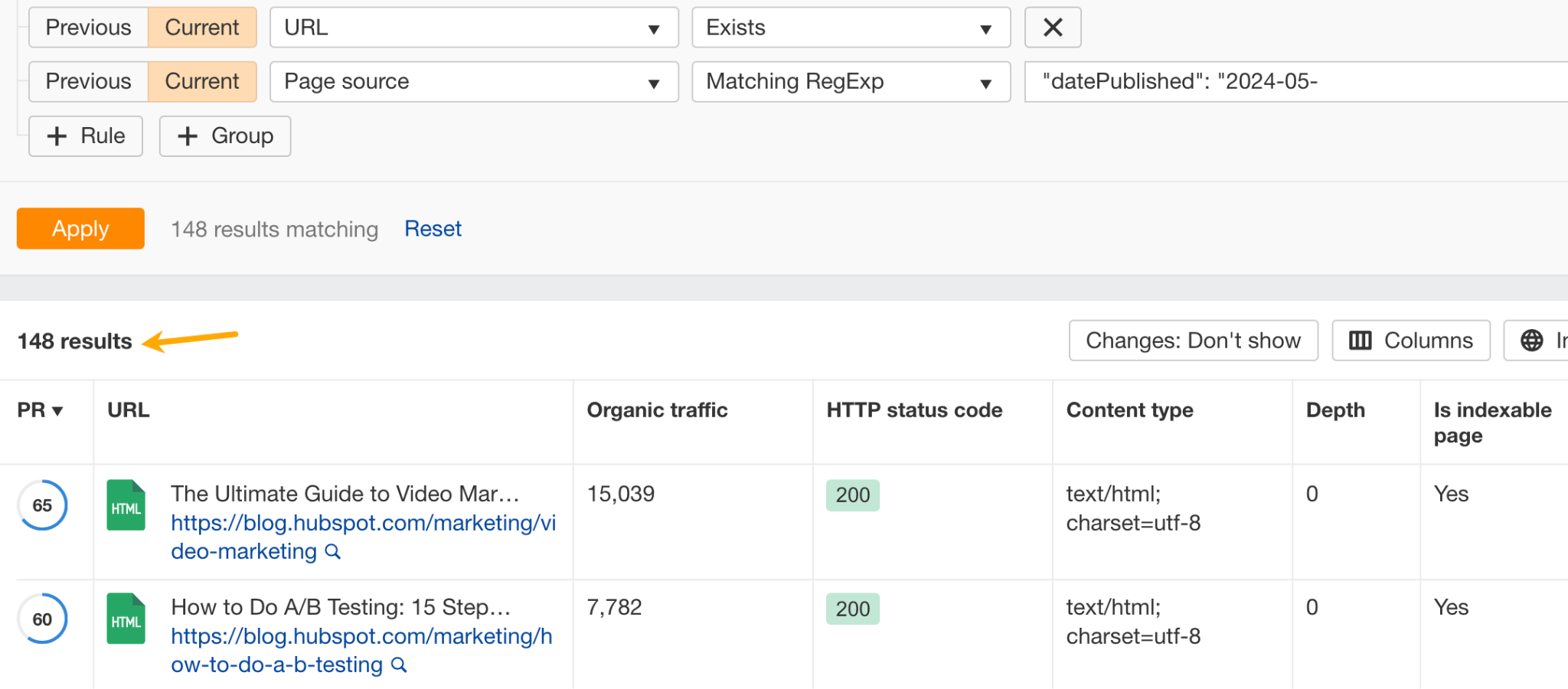 9 Surprising Takeaways From Analyzing HubSpot's SEO Strategy | How many pages HubSpot published last month.