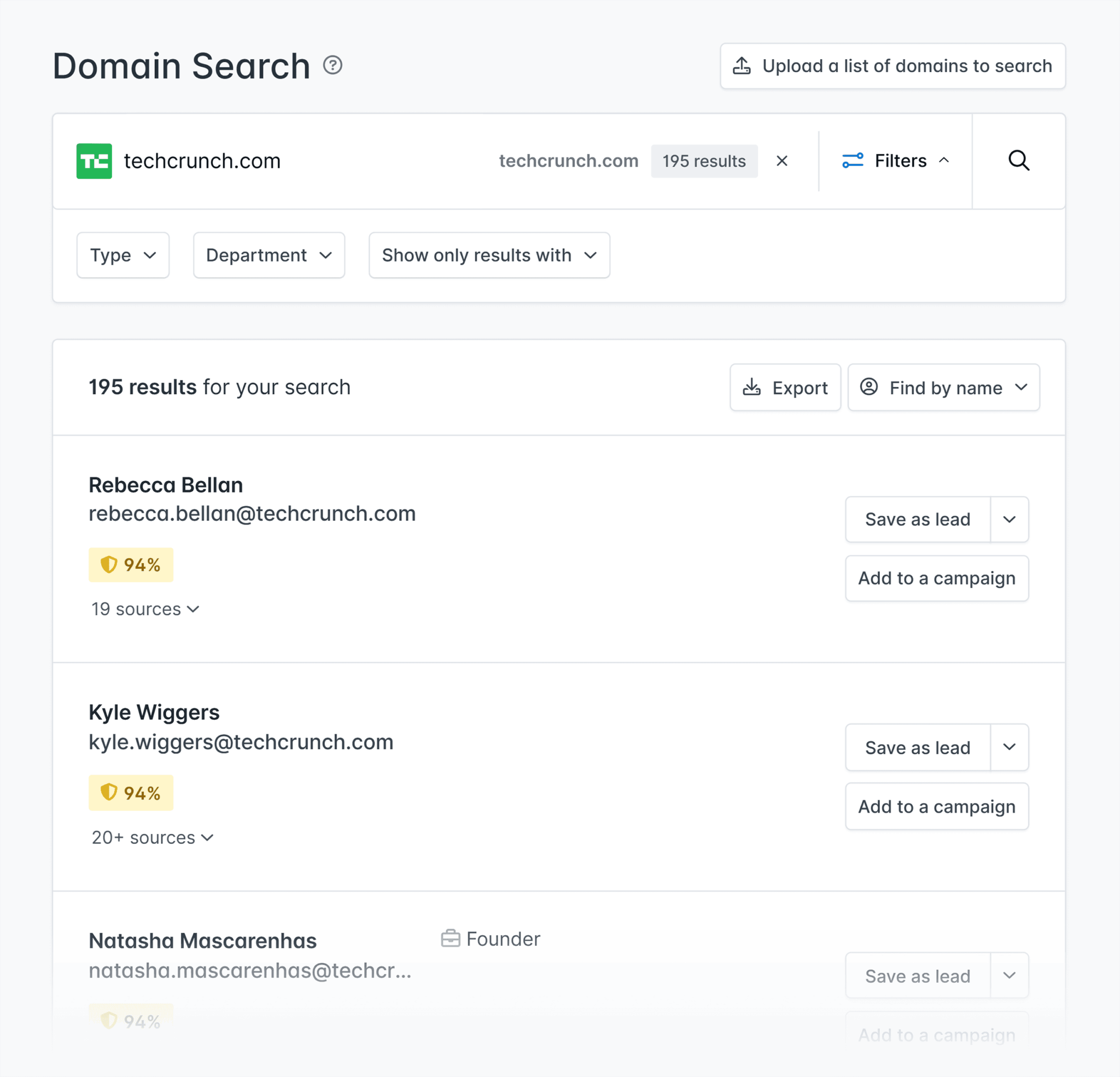 hunter-domain-search 29 Top Digital Marketing Tools for Every Budget