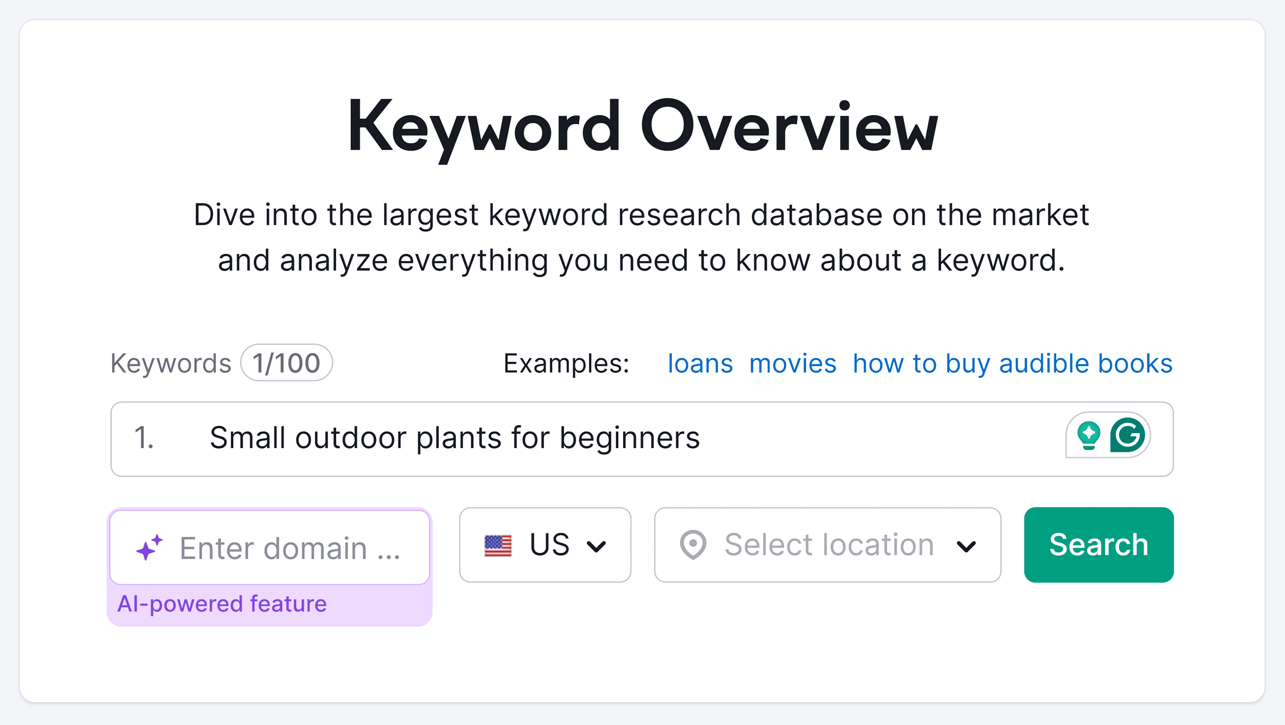 Keyword Overview – Small outdoor plants for beginners Keyword Overview – Small outdoor plants for beginners