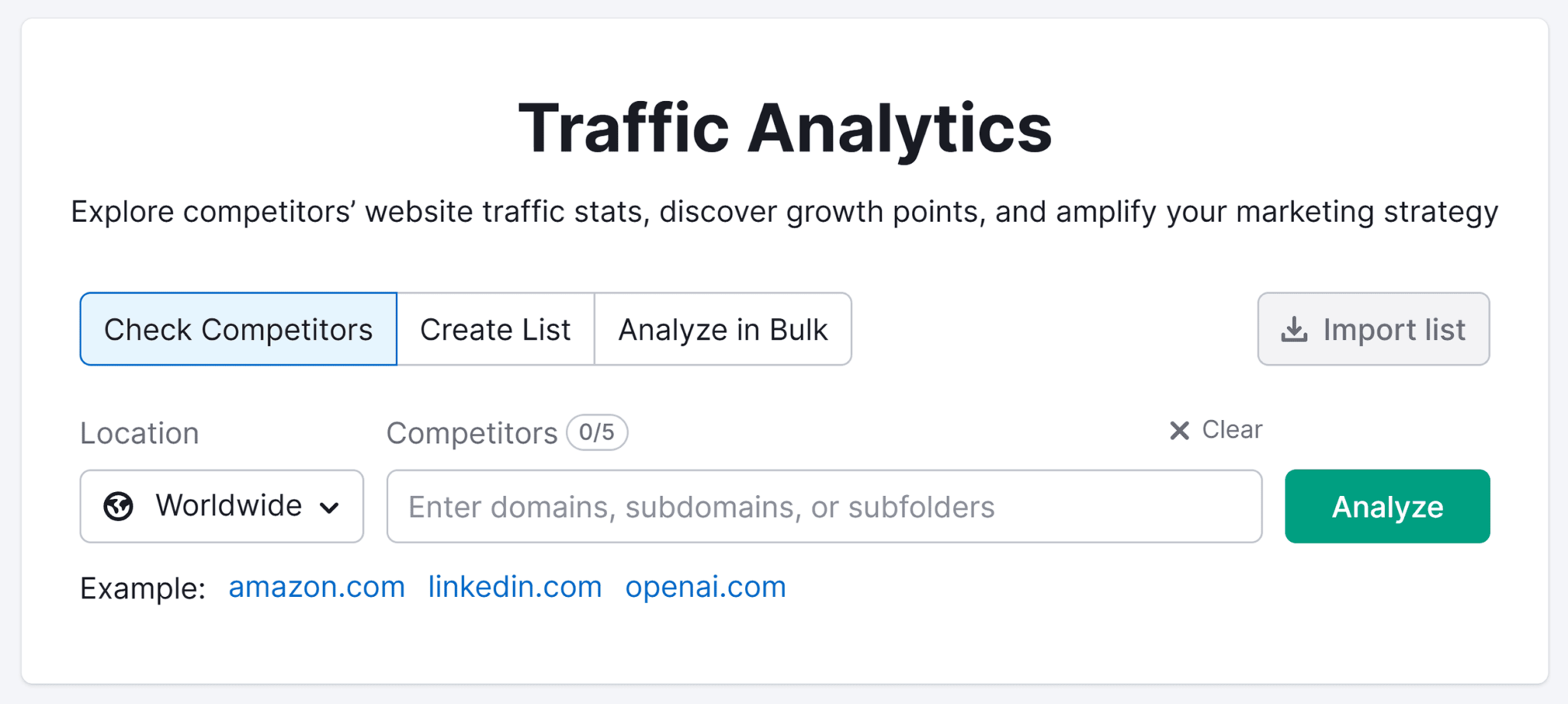 semrush-traffic-analytics 29 Top Digital Marketing Tools for Every Budget