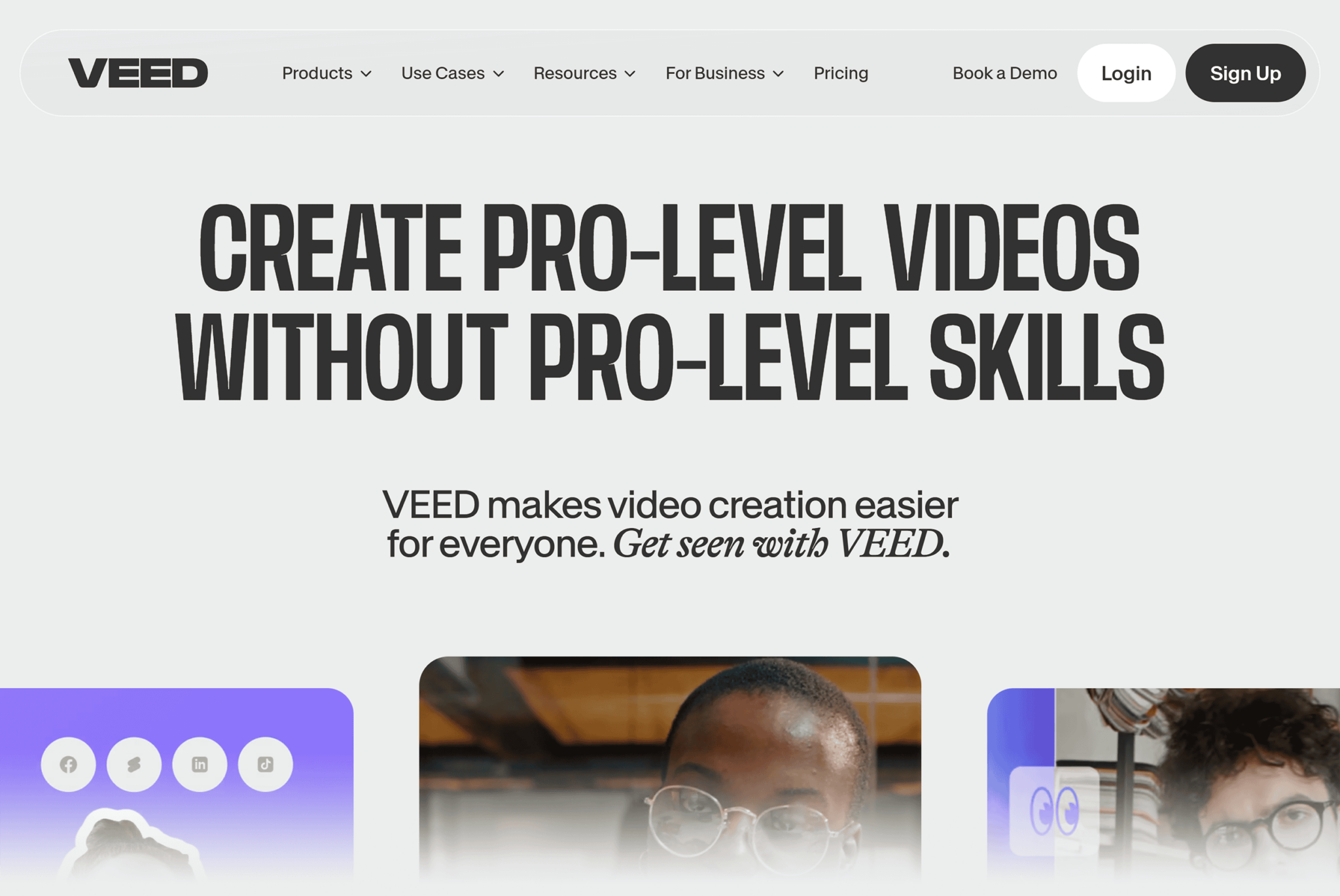 veed-io-homepage 29 Top Digital Marketing Tools for Every Budget
