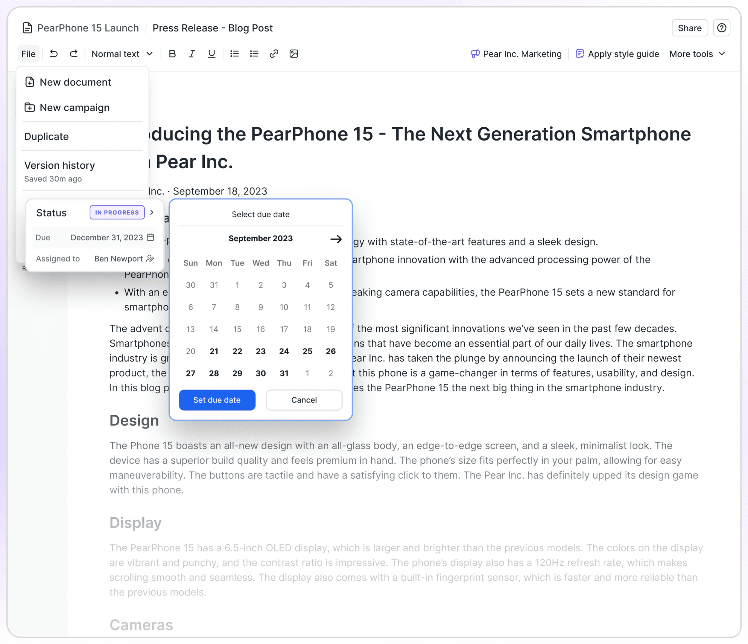 Jasper – Editor view Jasper – Editor view