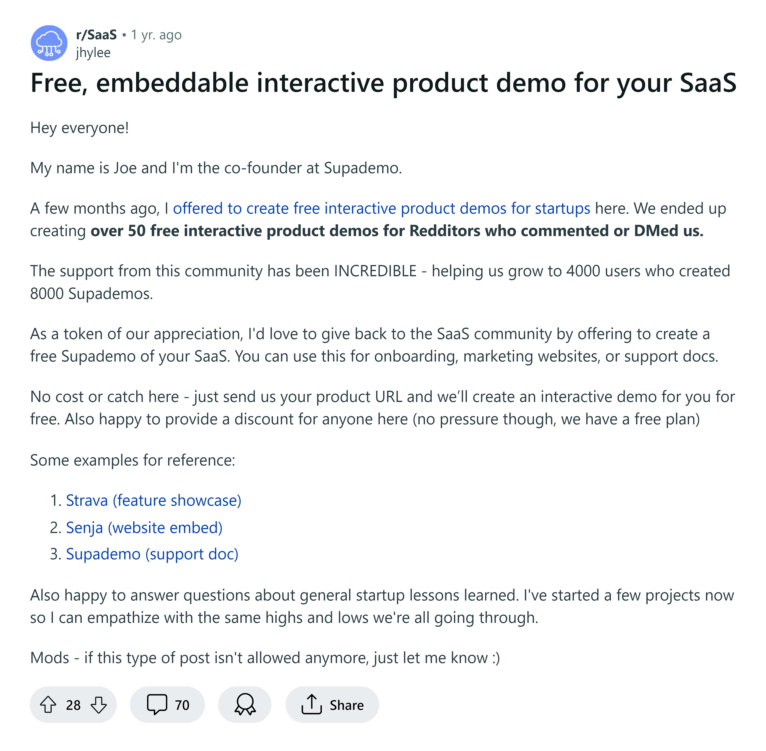 Reddit – r/SaaS – Subreddit comments Reddit – r/SaaS – Subreddit comments