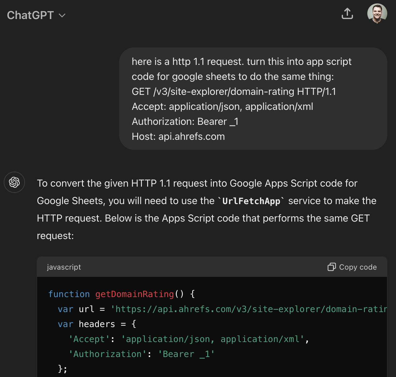 SEO Automation Tools: My 10 Favorites to Boost Productivity | Using ChatGPT to generate Ahrefs API code