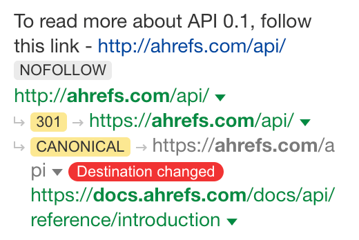 Link Reclamation: How to Easily Find (and Reclaim) Lost Backlinks | Example of a link lost because we redirected the old URL