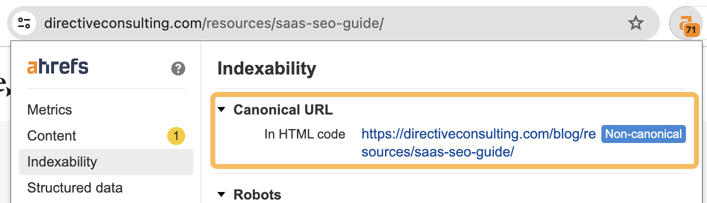 Link Reclamation: How to Easily Find (and Reclaim) Lost Backlinks | Example of a link lost due to the canonical being changed