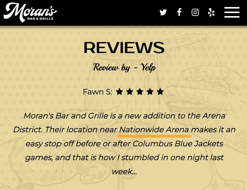 5 Restaurant SEO Tips Backed by Diners & Data | Featuring a review on your site is a natural way to add related keywords