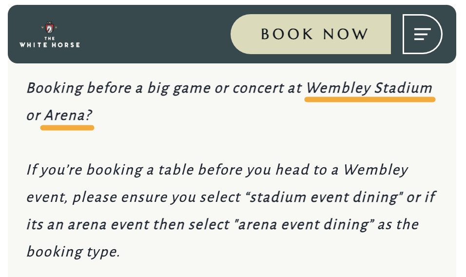 5 Restaurant SEO Tips Backed by Diners & Data | Featuring booking advice is a nice way to add nearly location keywords