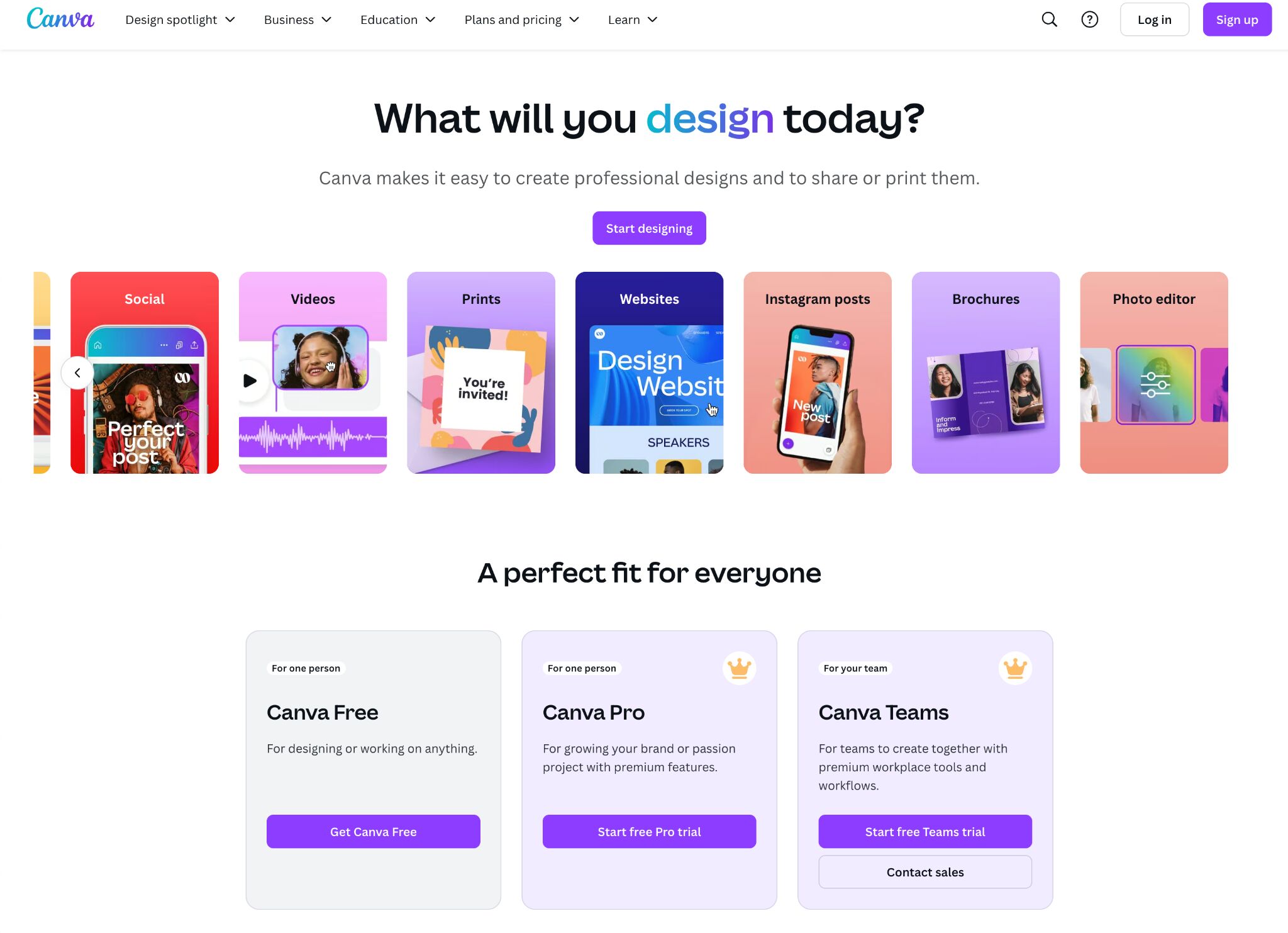 What Makes a Good Website? The Only 2 Things That Matter | SImple layout example: Canva