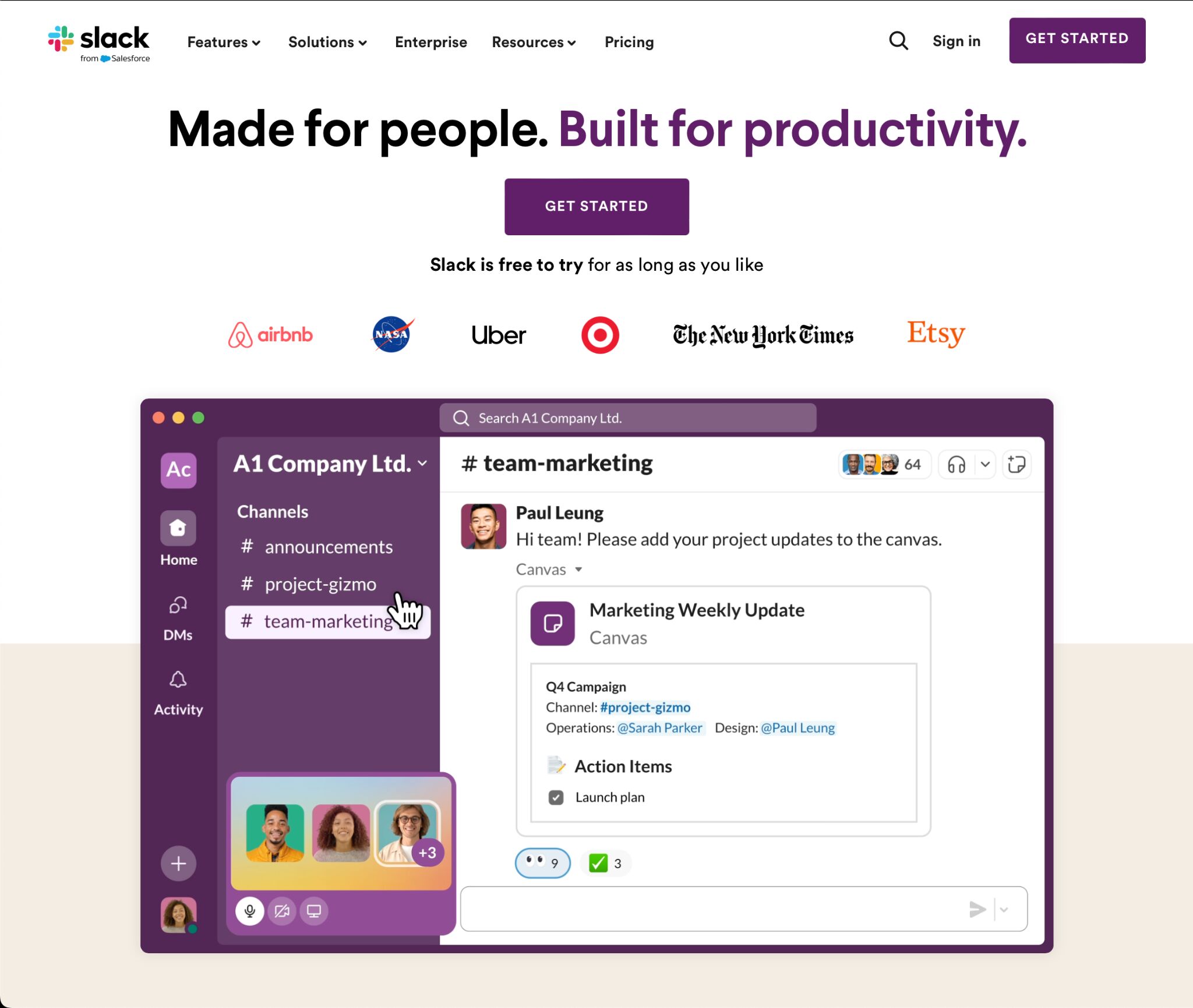 What Makes a Good Website? The Only 2 Things That Matter | Website design example: Slack.