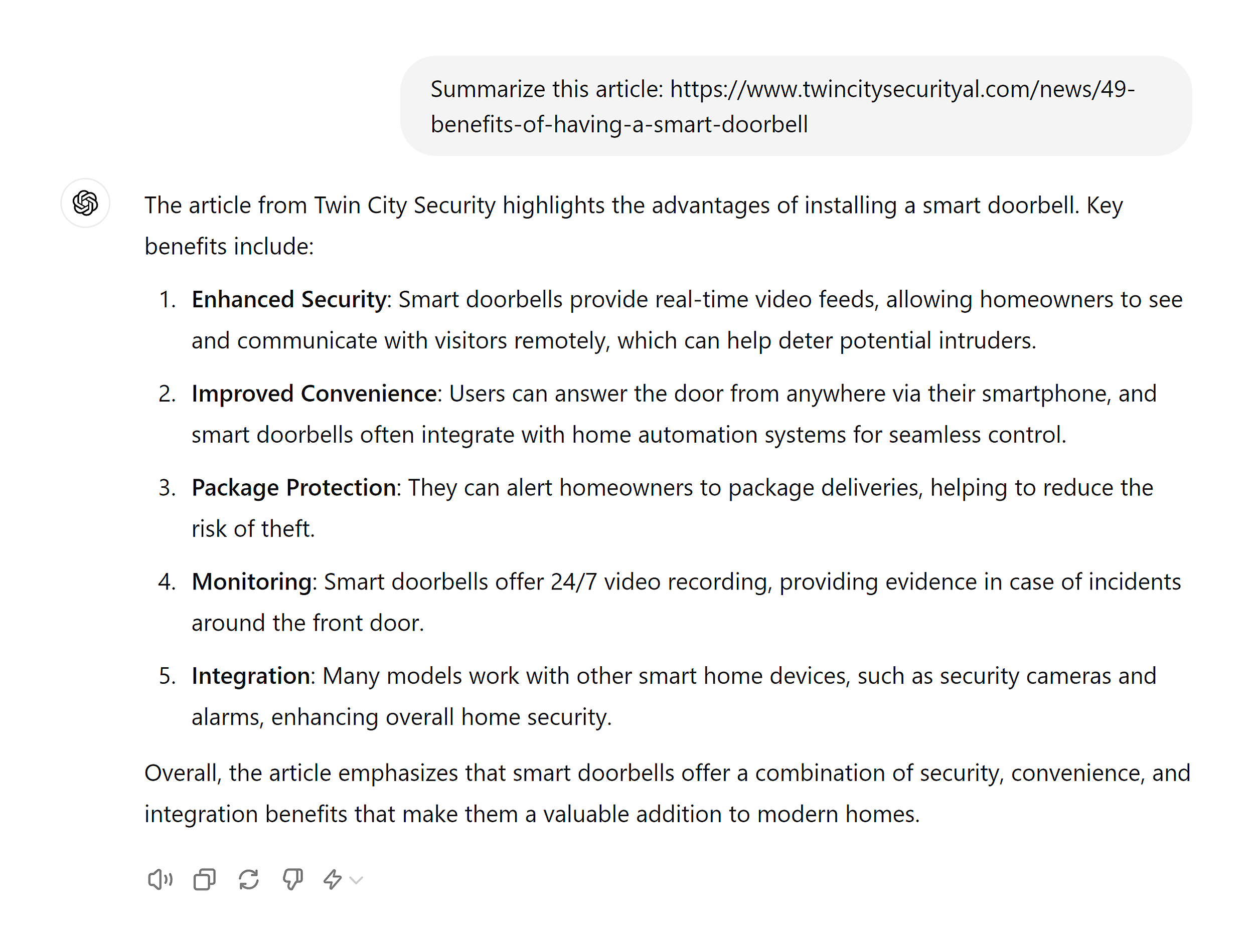 ChatGPT – Gather and summarize information