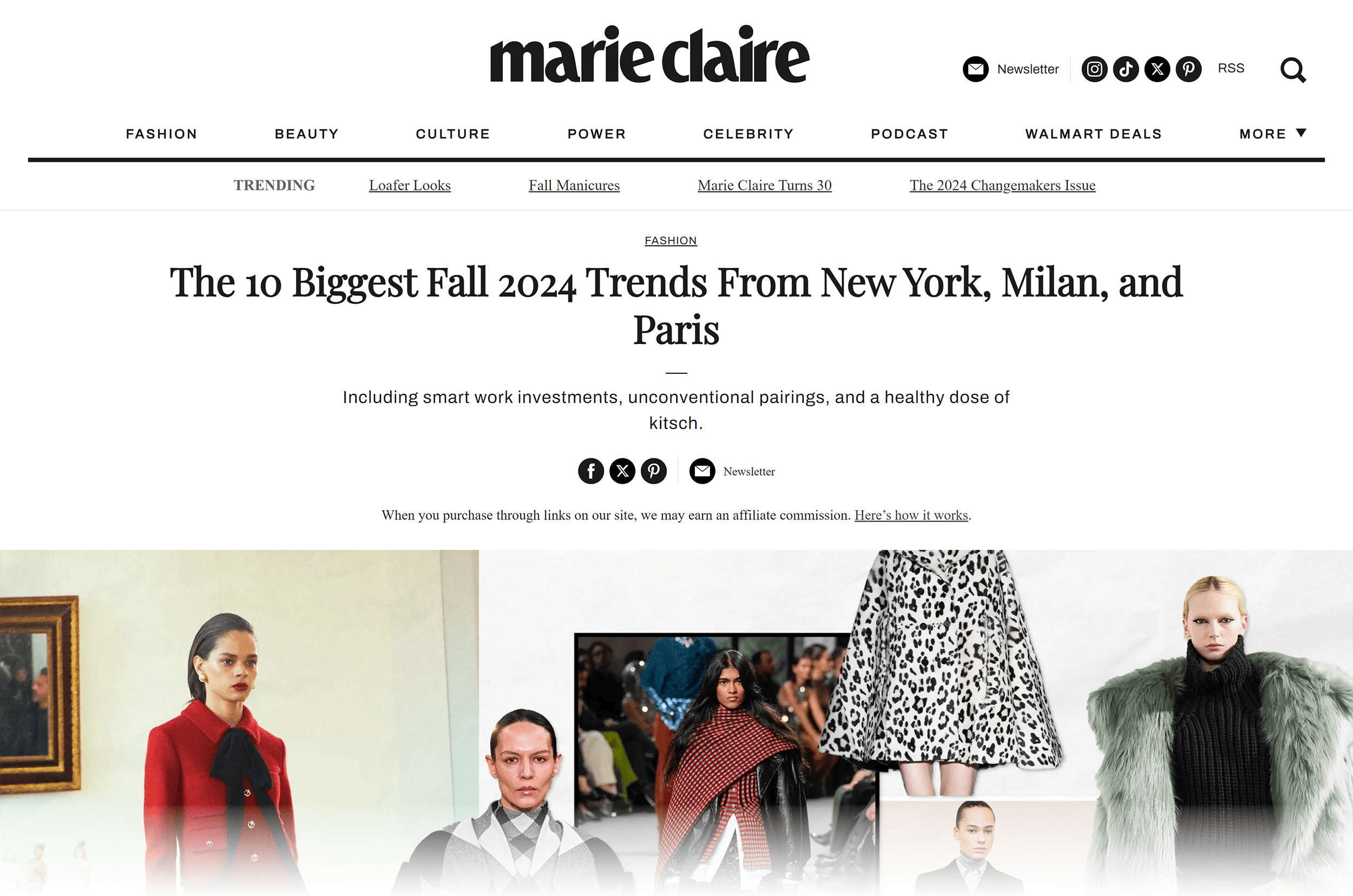 Marie Claire – Fashion Fall 2024 Trends Marie Claire – Fashion Fall 2024 Trends