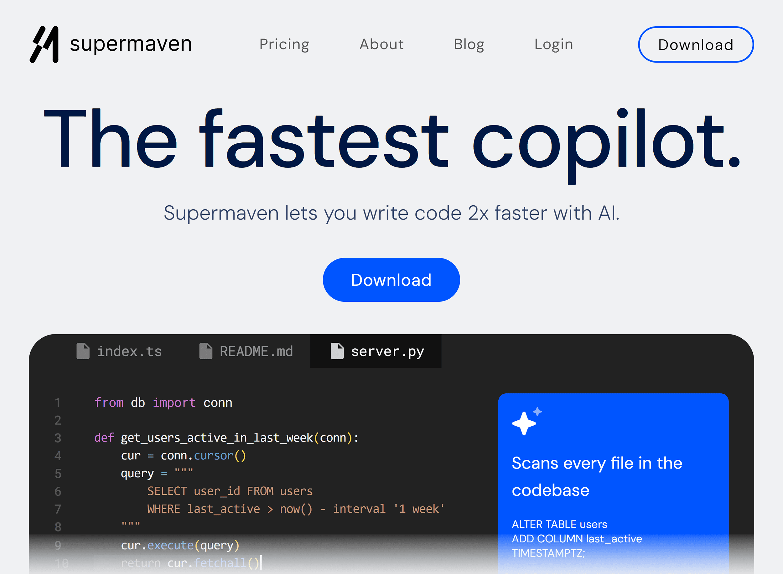 Supermaven – Homepage Supermaven – Homepage