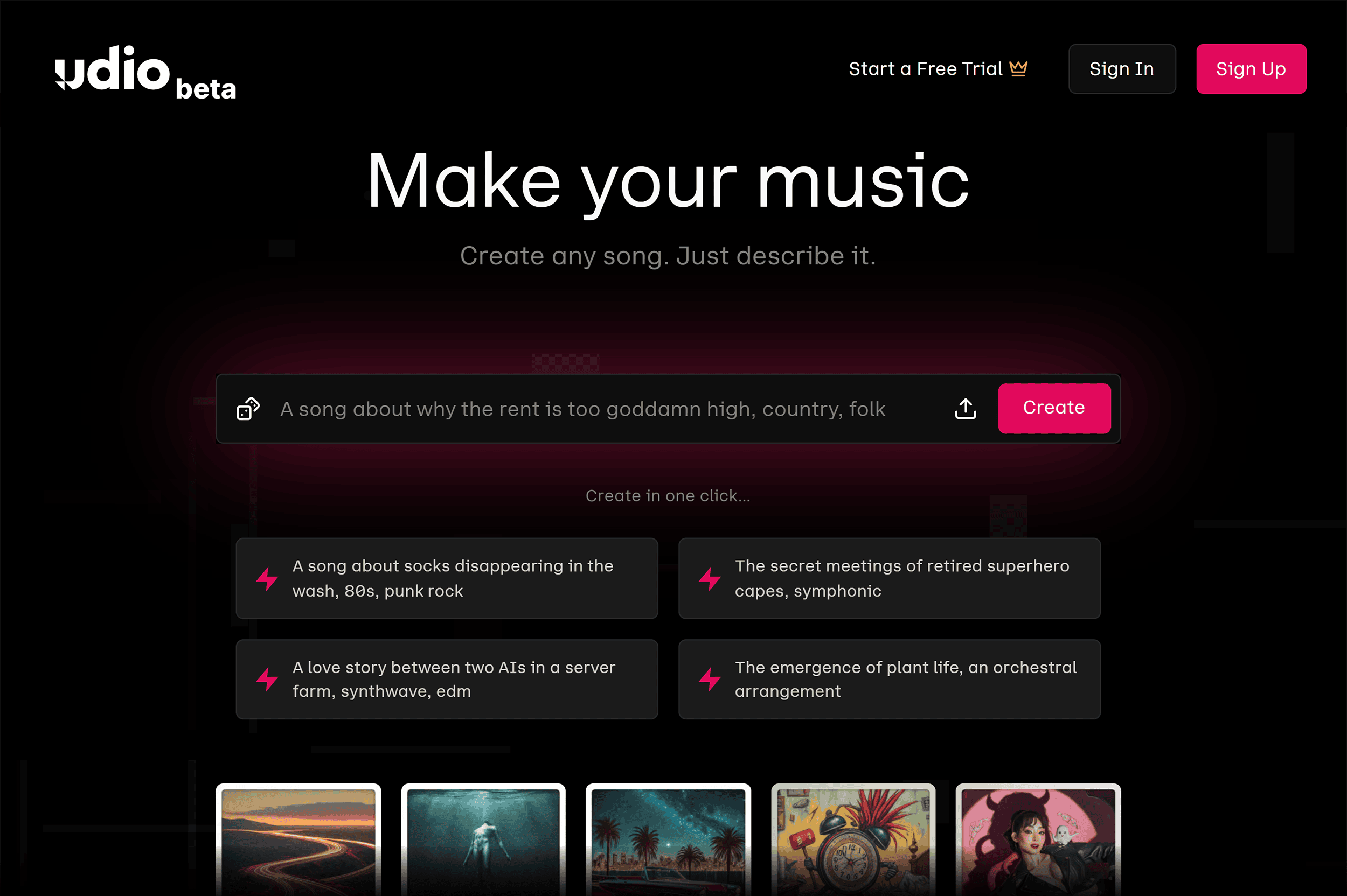 Udio – Homepage Udio – Homepage