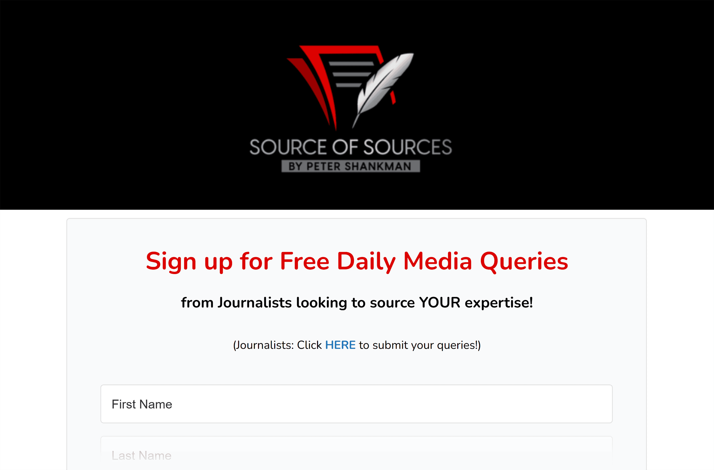 Source of Sources – Homepage Source of Sources – Homepage