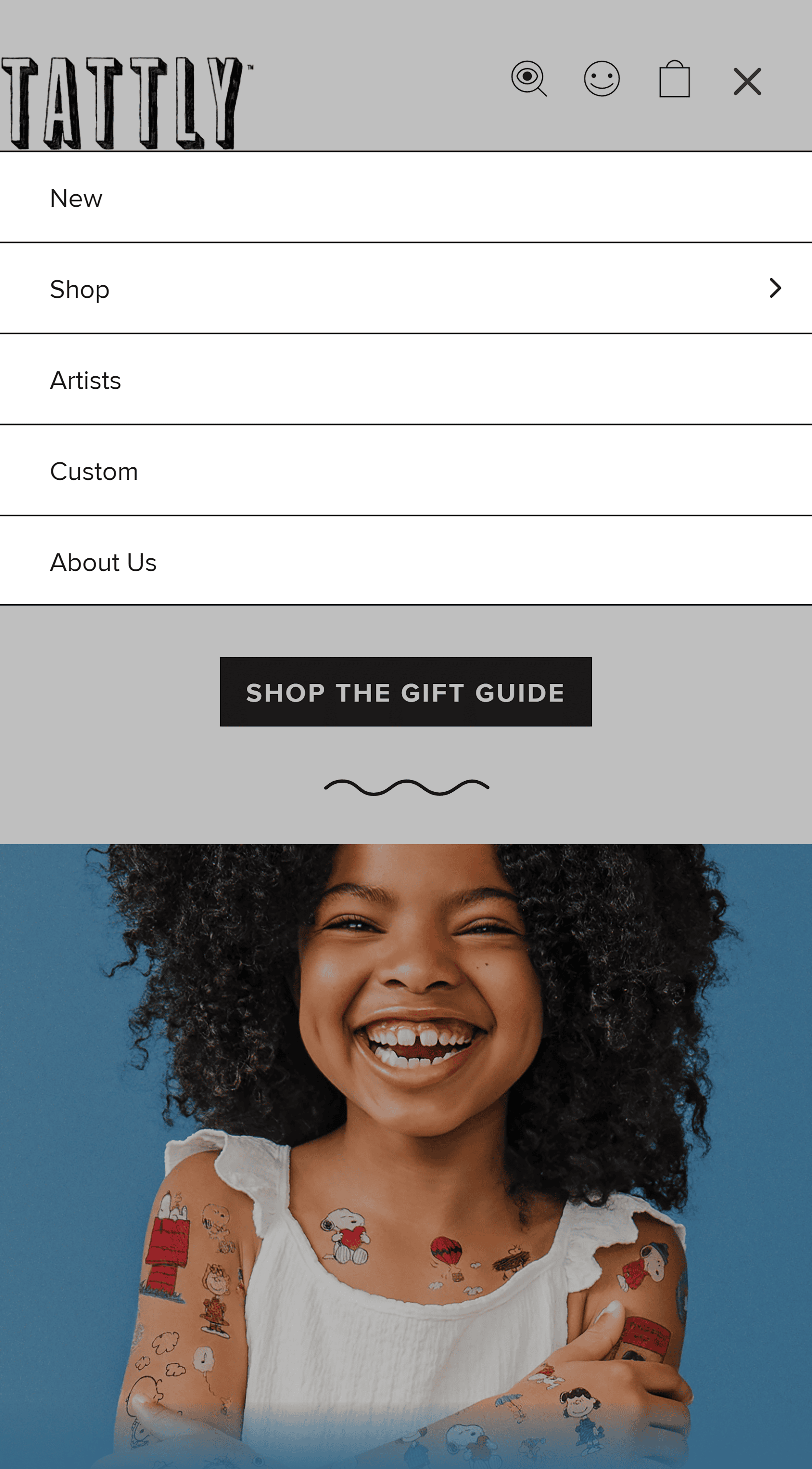 Tattly – Mobile hamburger menu Tattly – Mobile hamburger menu