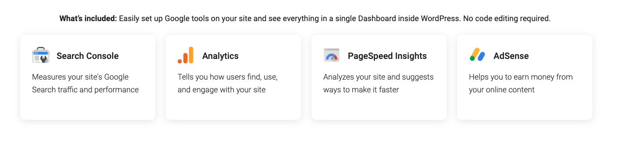 7 Free and Beginner-Friendly Small Business SEO Tools | Google SiteKit can set up Search Console, Analytics, PageSpeed insights and AdSense.