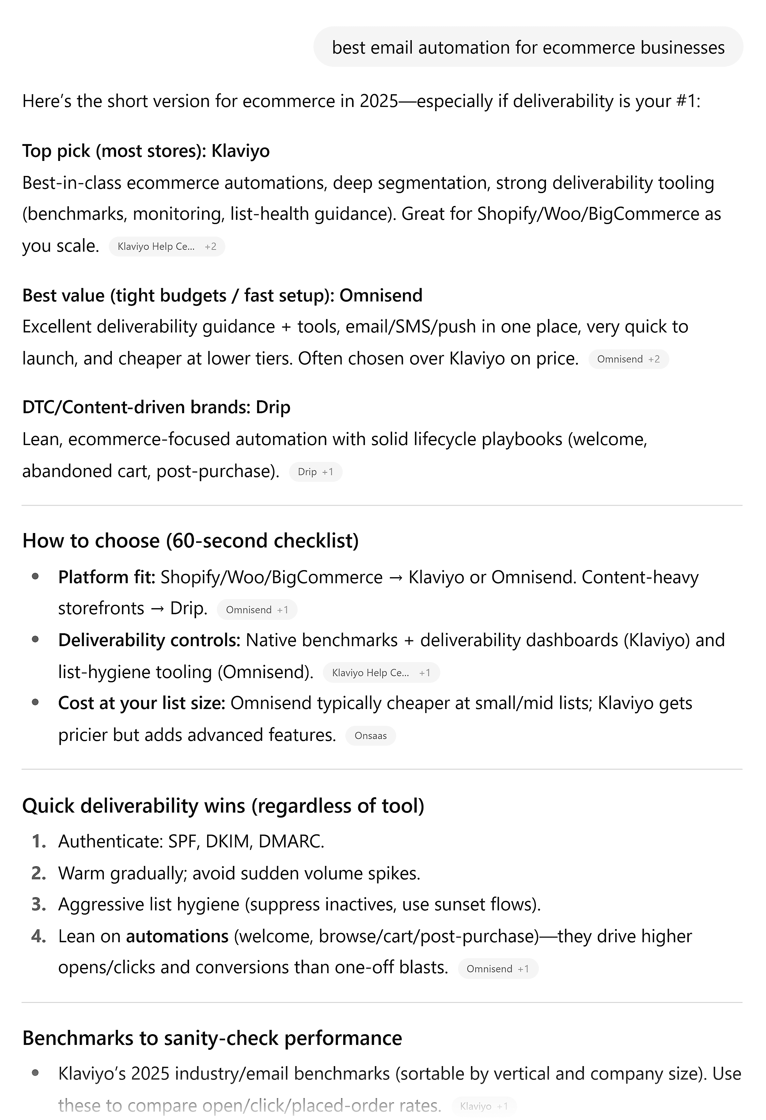 ChatGPT – Best email automation for ecommerce businesses