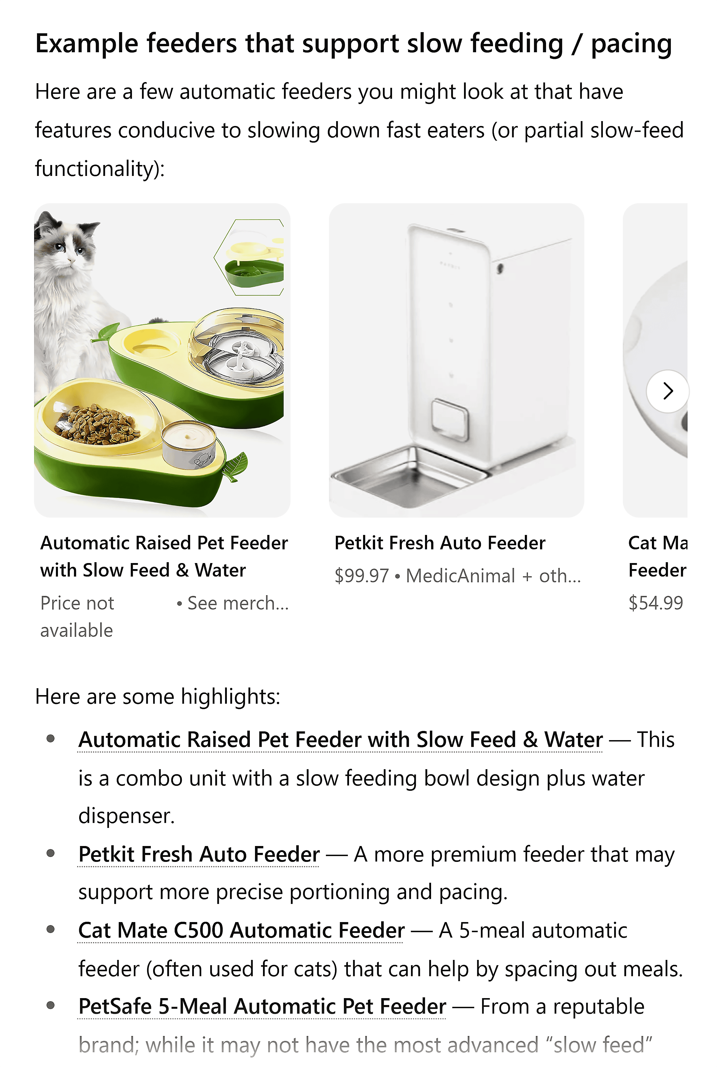 ChatGPT – Product carousel with links