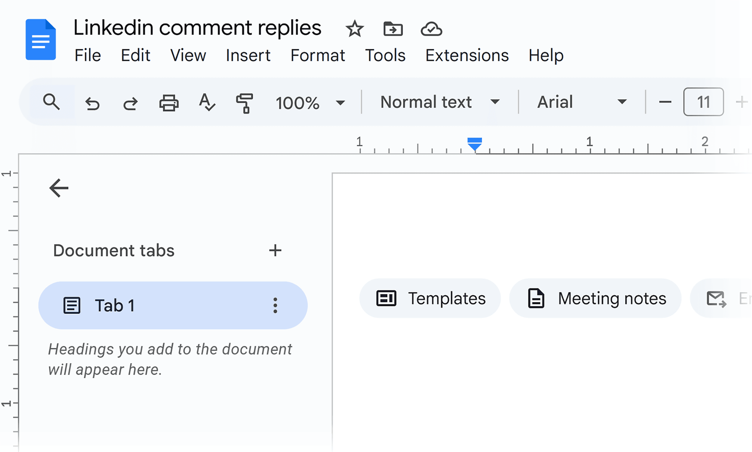 Google Doc – LinkedIn comment replies