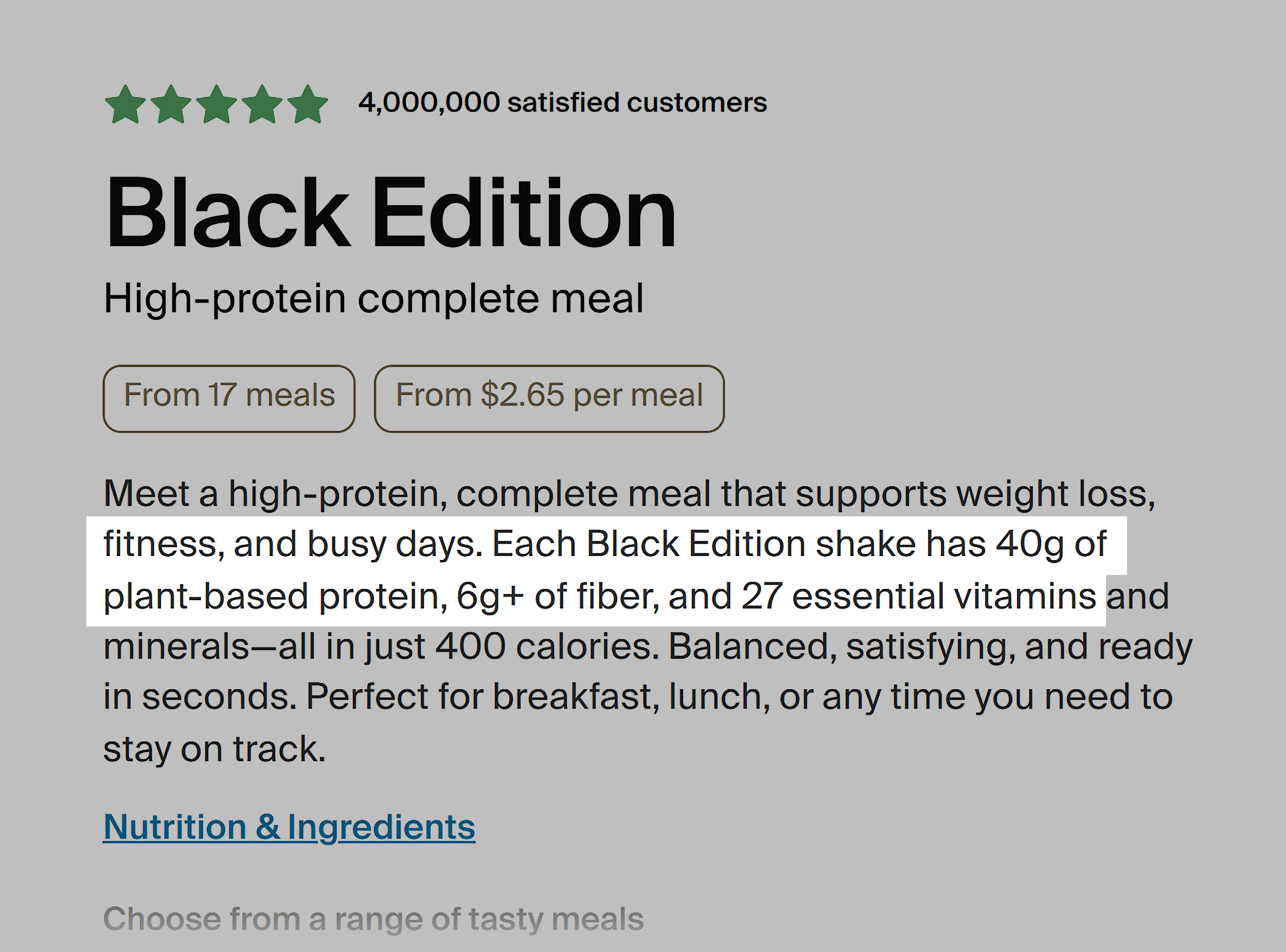 Huel – Black Edition
