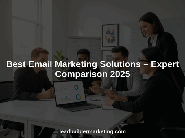 Best Email Marketing Solutions – Expert Comparison 2025
