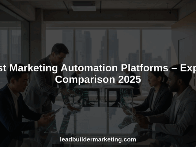 Best Marketing Automation Platforms – Expert Comparison 2025