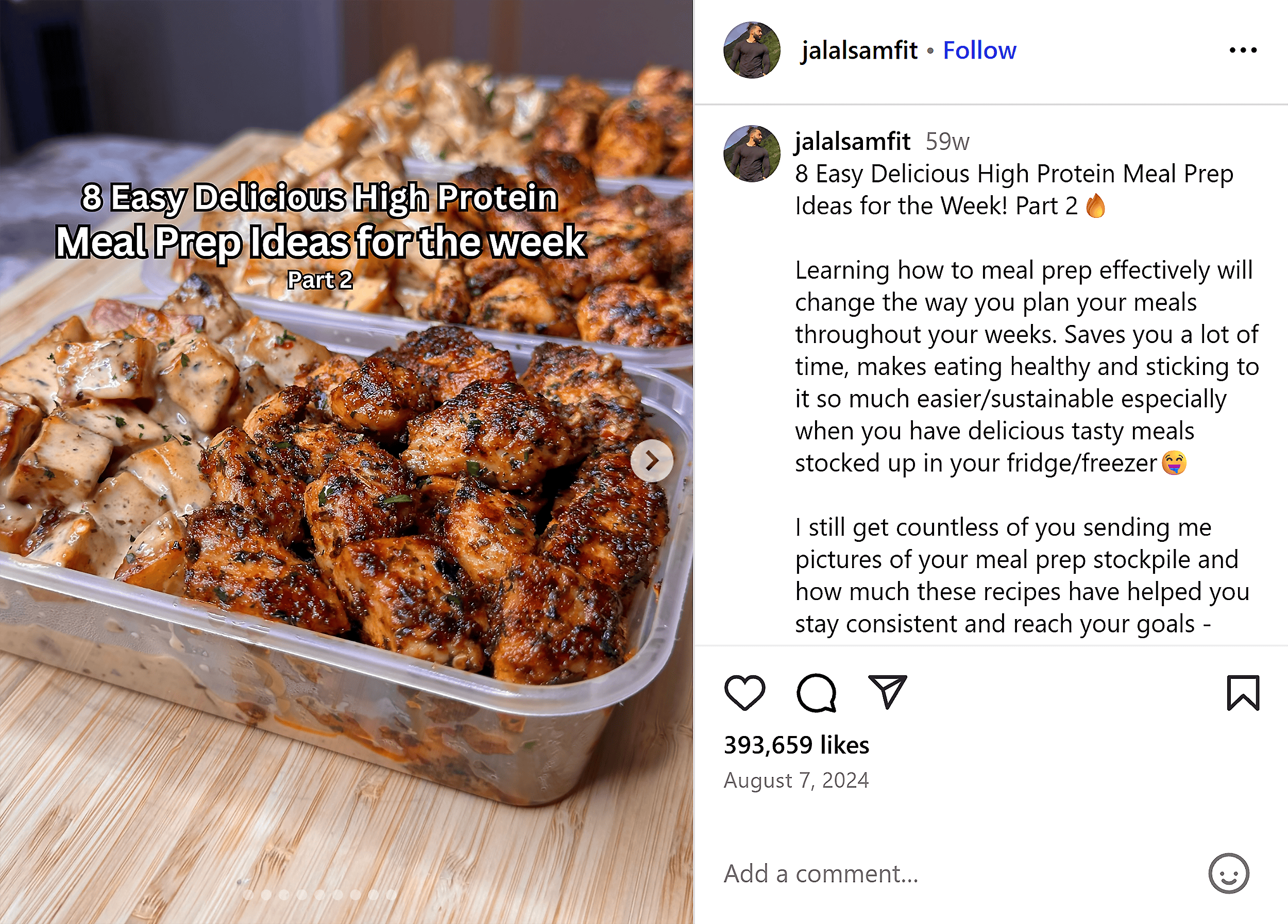 Instagram – Clear visual recipe idea