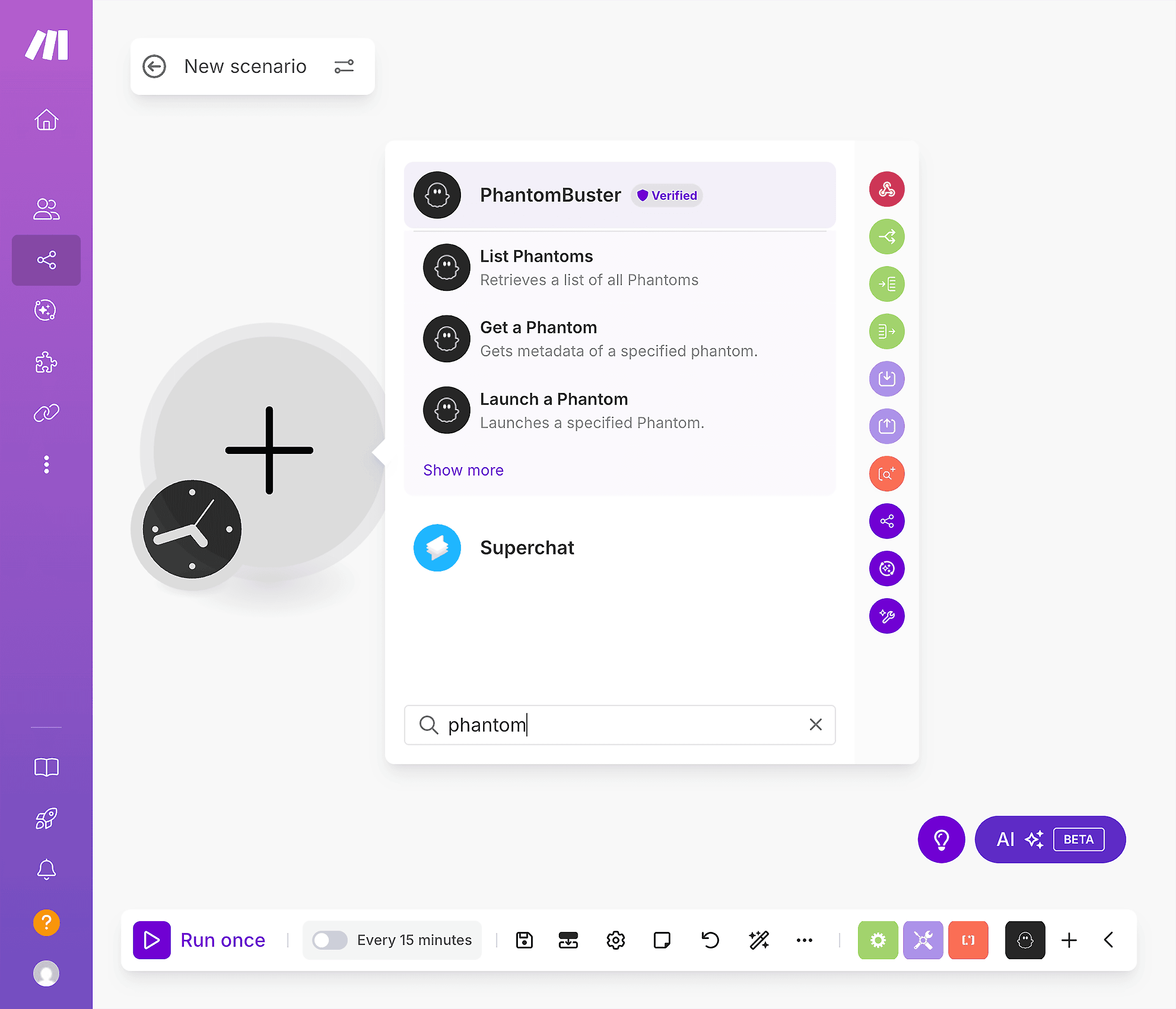 Make & PhantomBuster automation