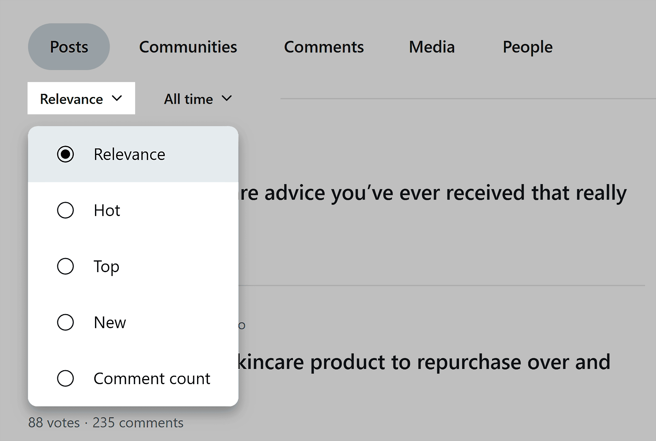 Reddit – Posts – Filters