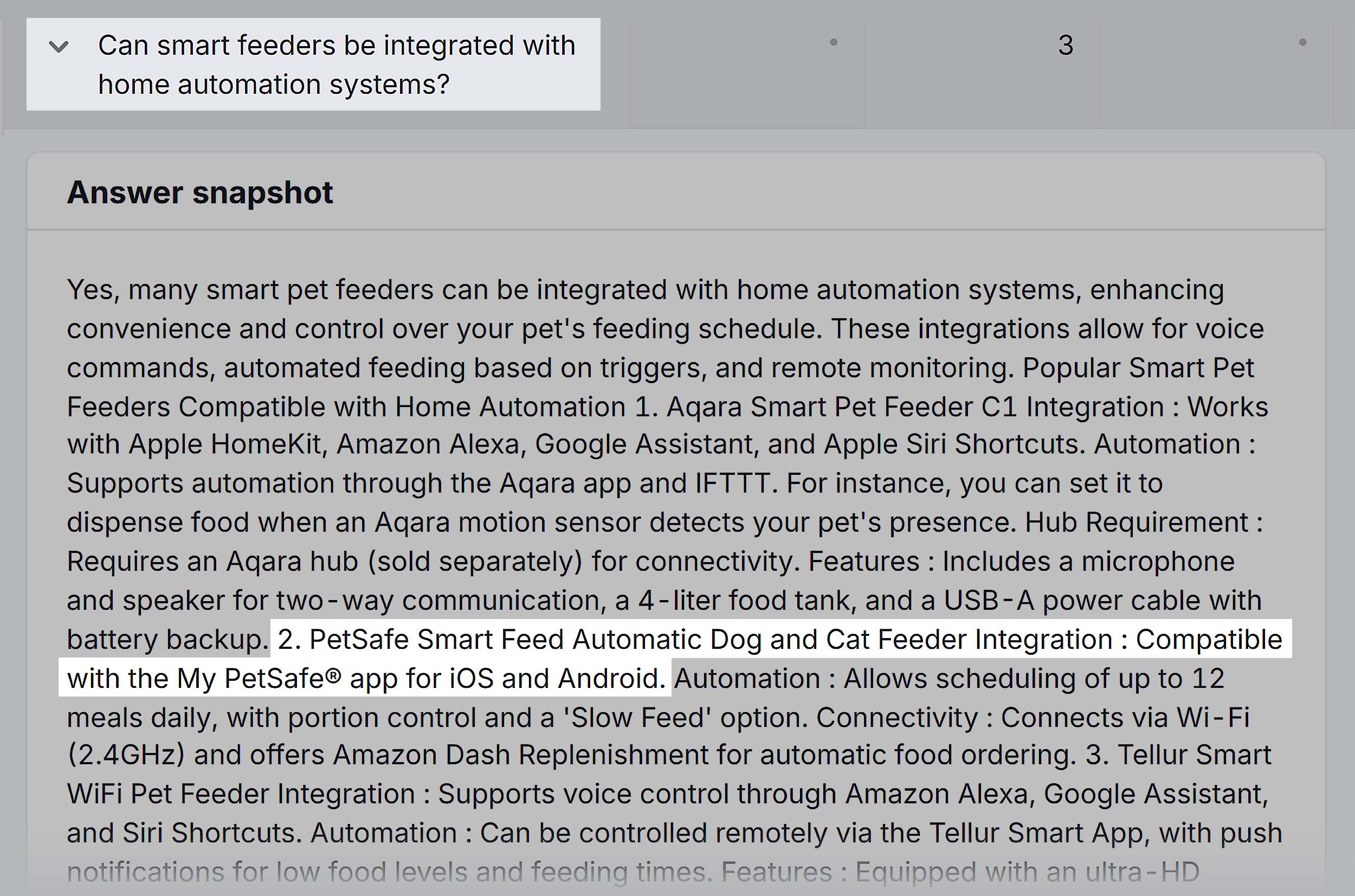 Semrush – AI SEO – Narrative Drivers – Petlibro
