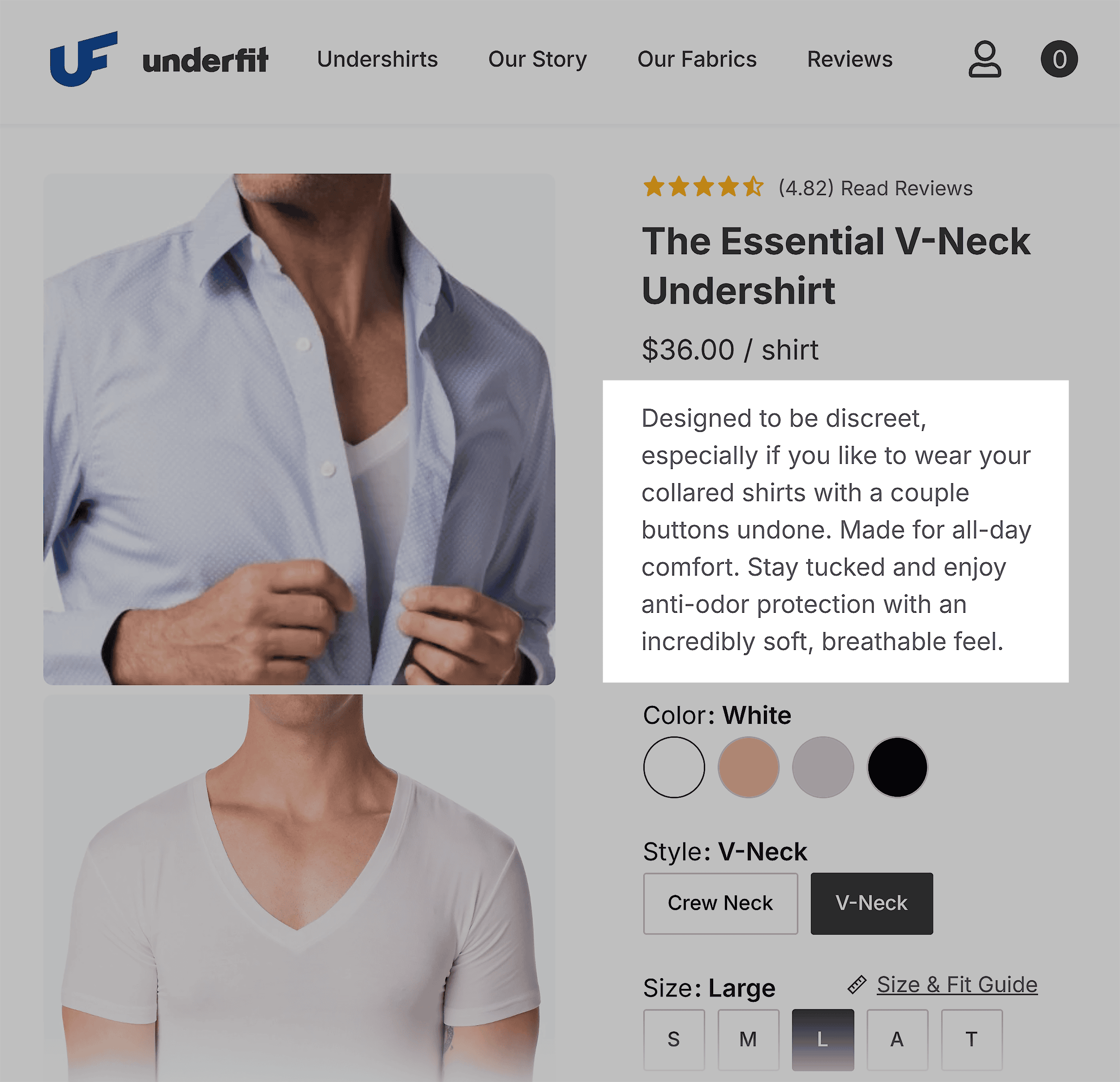 Underfit – Meta product description as answer