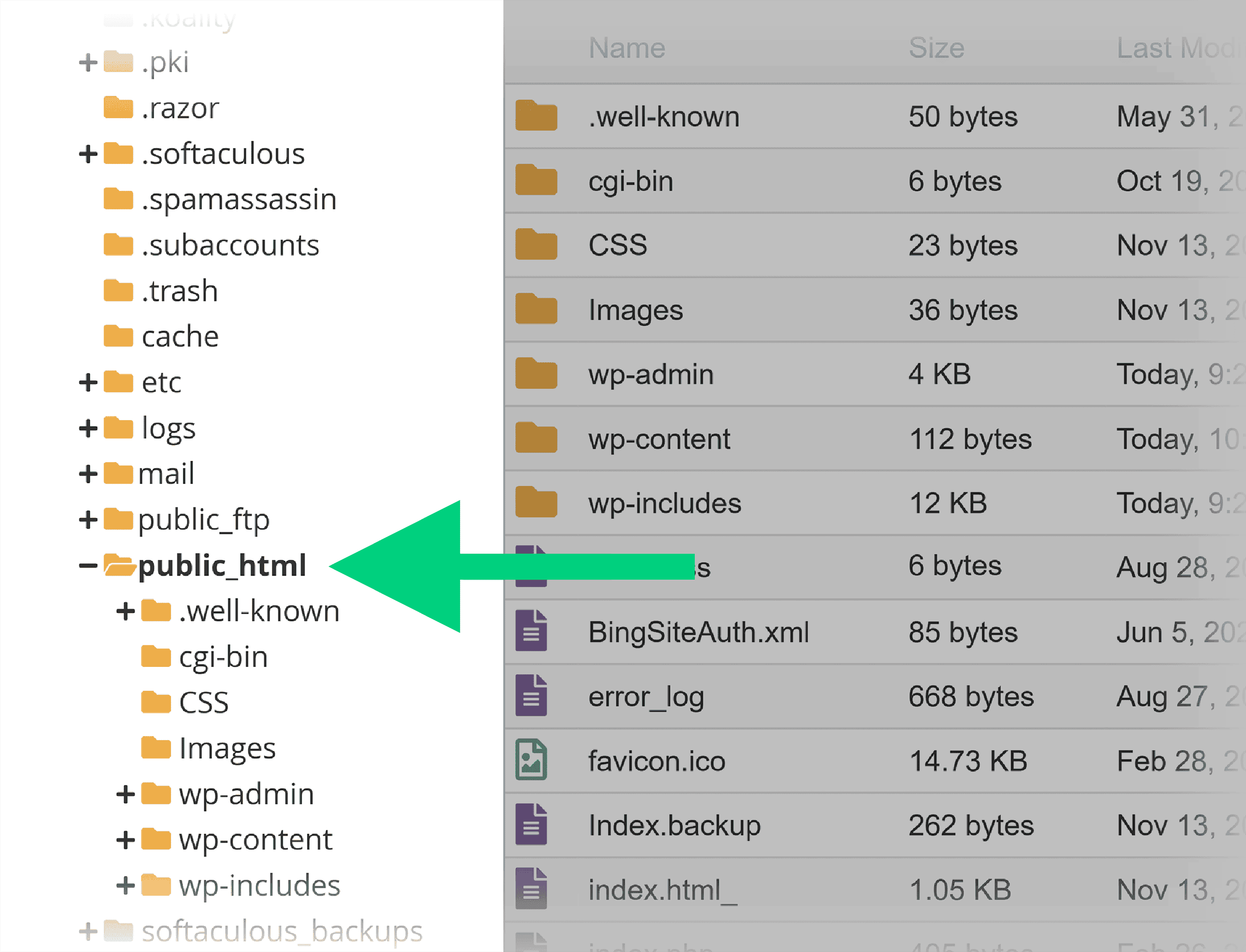 File manager htaccess – Public HTML