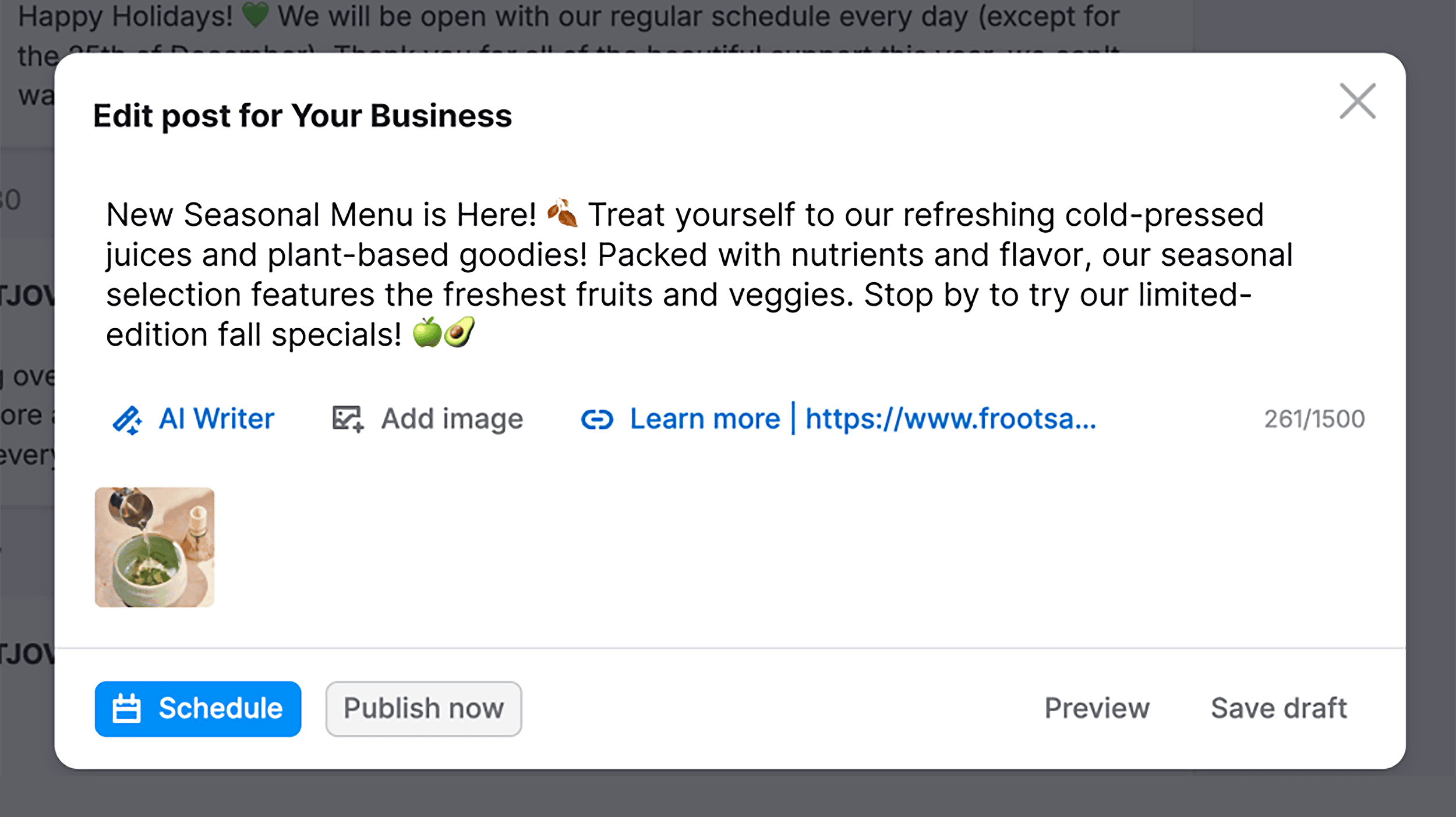 Semrush Local – Edit post for Your Business Semrush Local – Edit post for Your Business