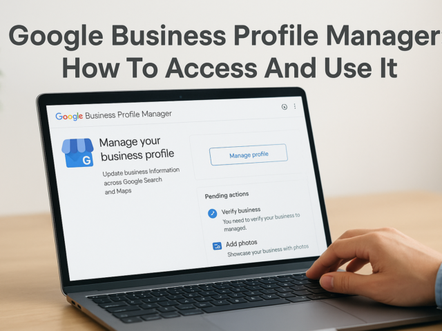 Google Business Profile Manager: How To Access And Use It