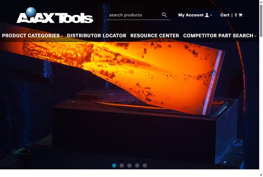 Ajax Tools website homepage
