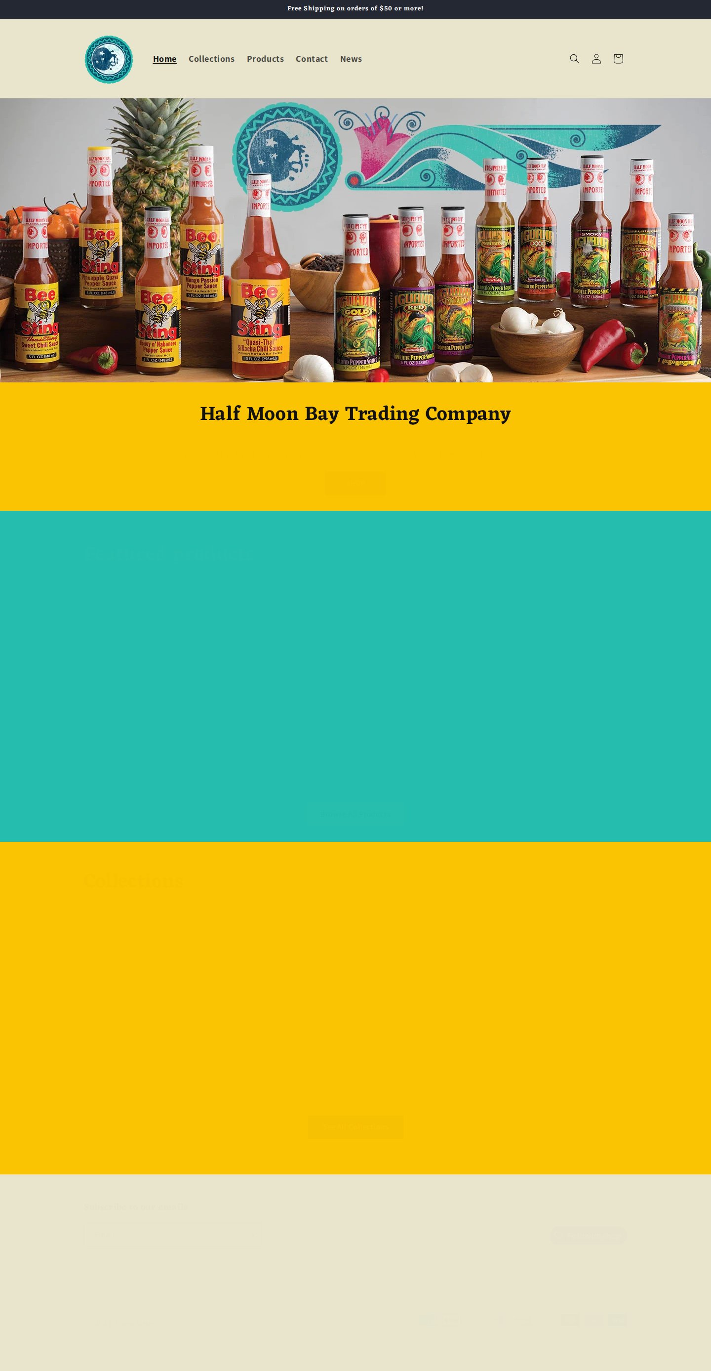 Half Moon Bay Trading Company website homepage